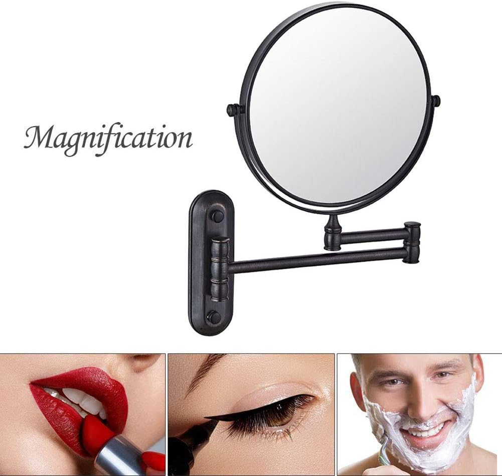 Wall-Mounted Vanity Mirror with 3x Magnification for Makeup