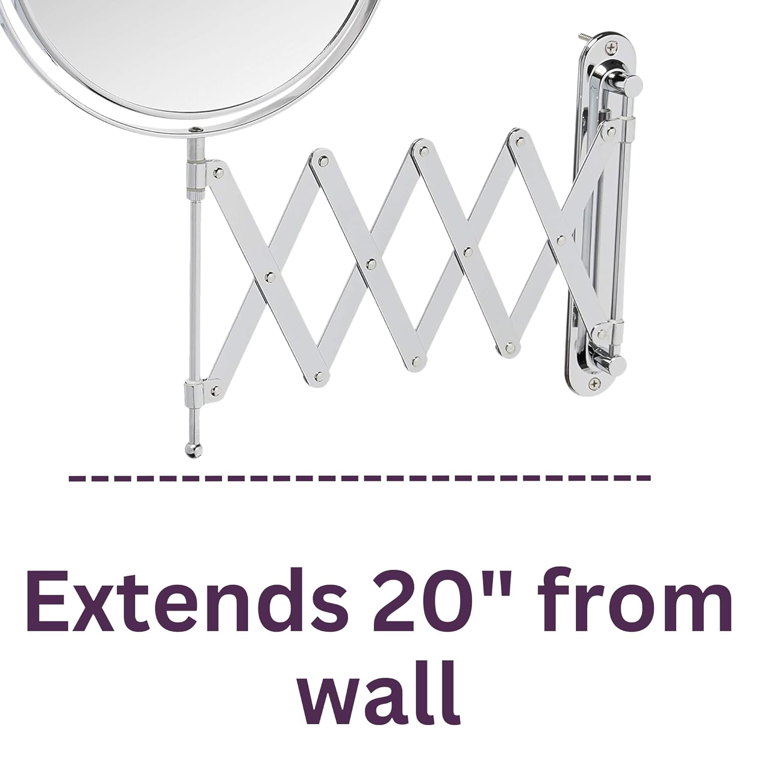Space-saving Sleek Wall-Mounted Makeup Mirror