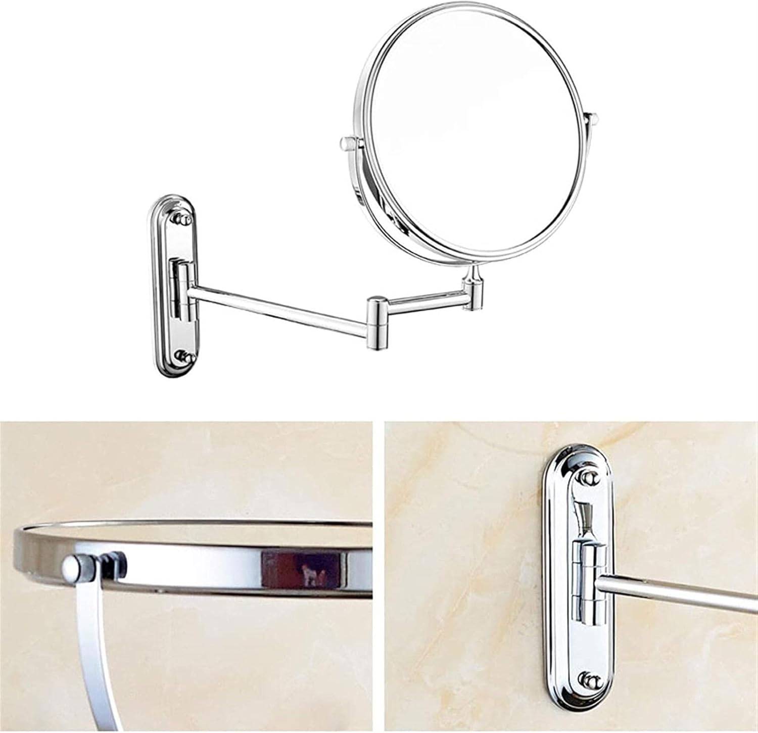 Wall-Mounted 360-Degree Vanity Mirror