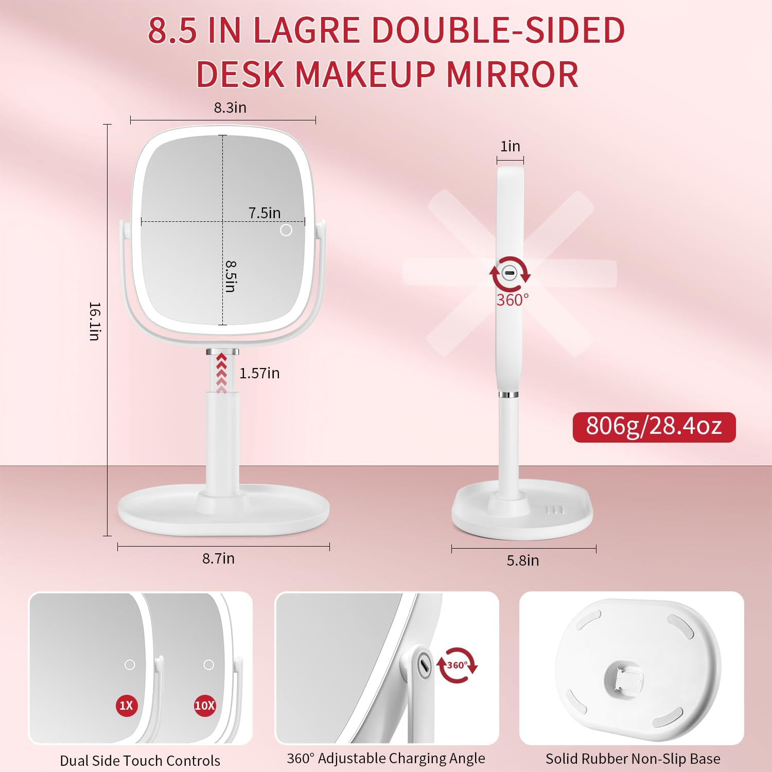 Vanmirr 85 Lighted Makeup Mirror