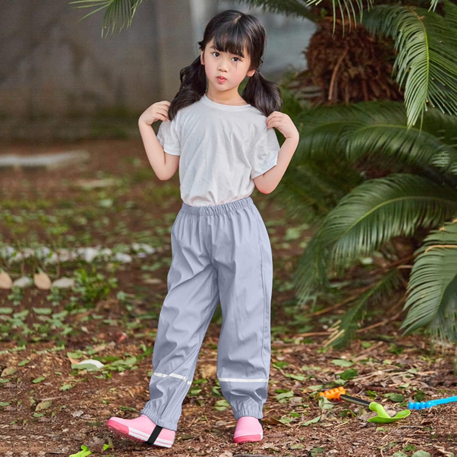 Toddler Water-Resistant Rain Pants for Boys and Girls