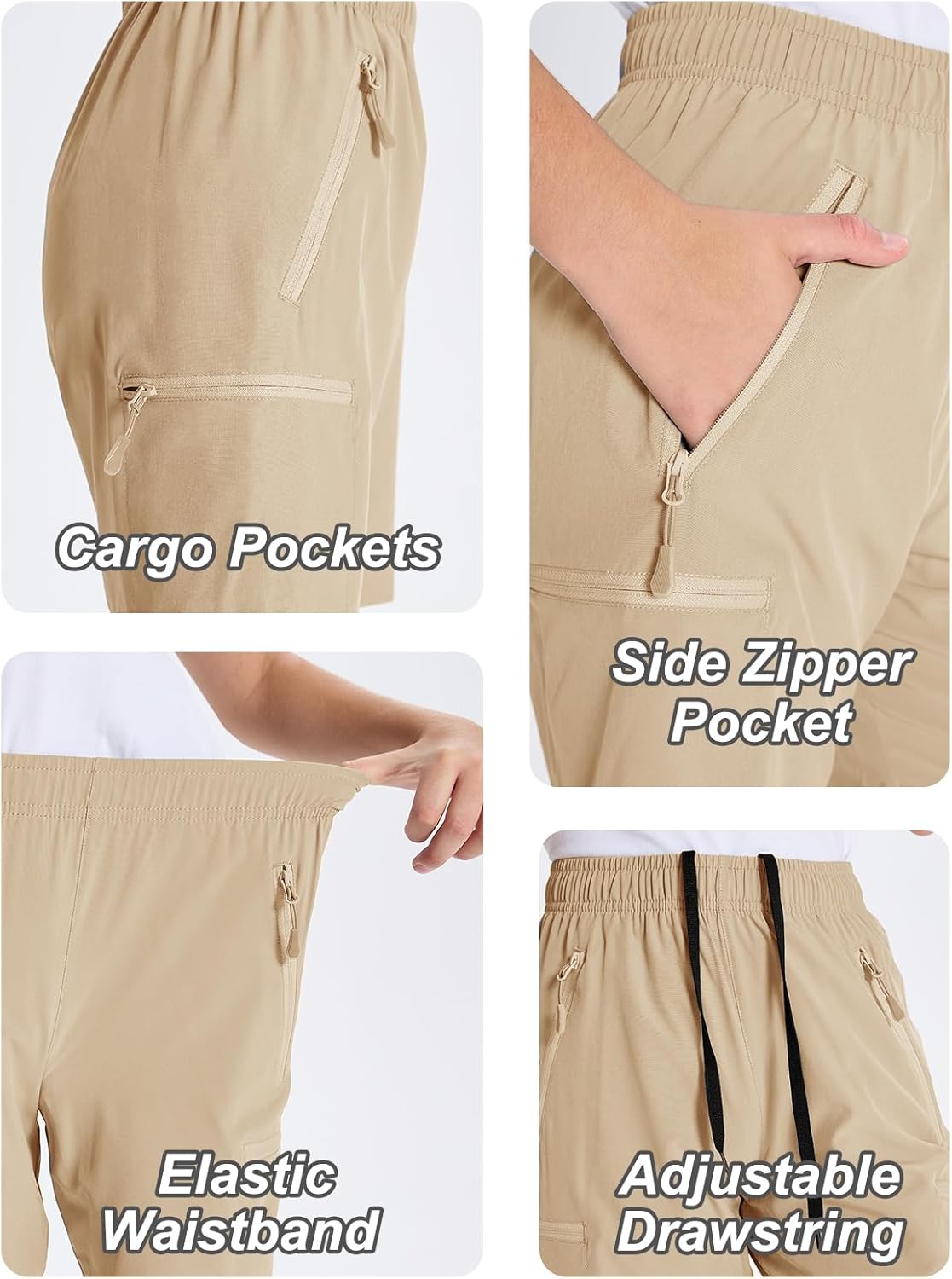 DFavorites Youth Boys Hiking Cargo Shorts