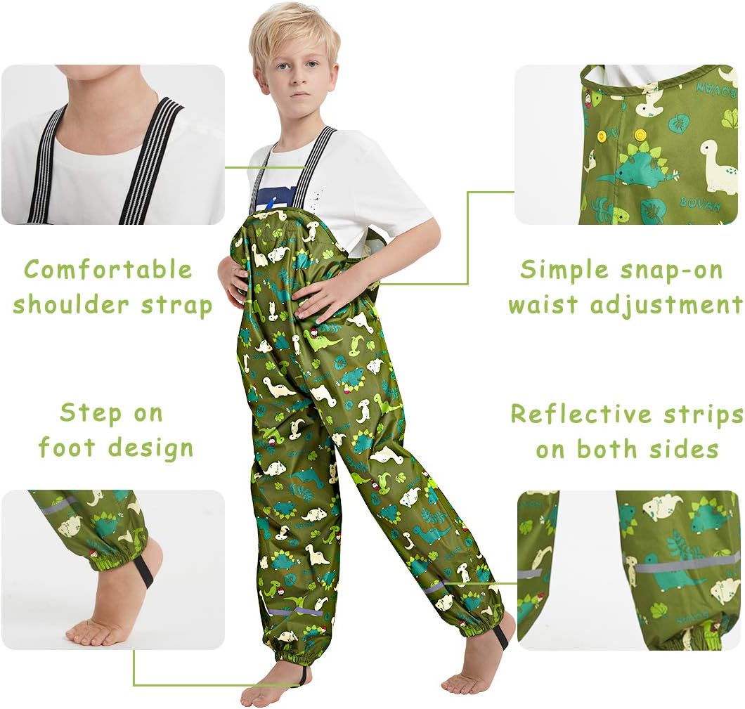 Safe Adjustable Rain Pants for Kids