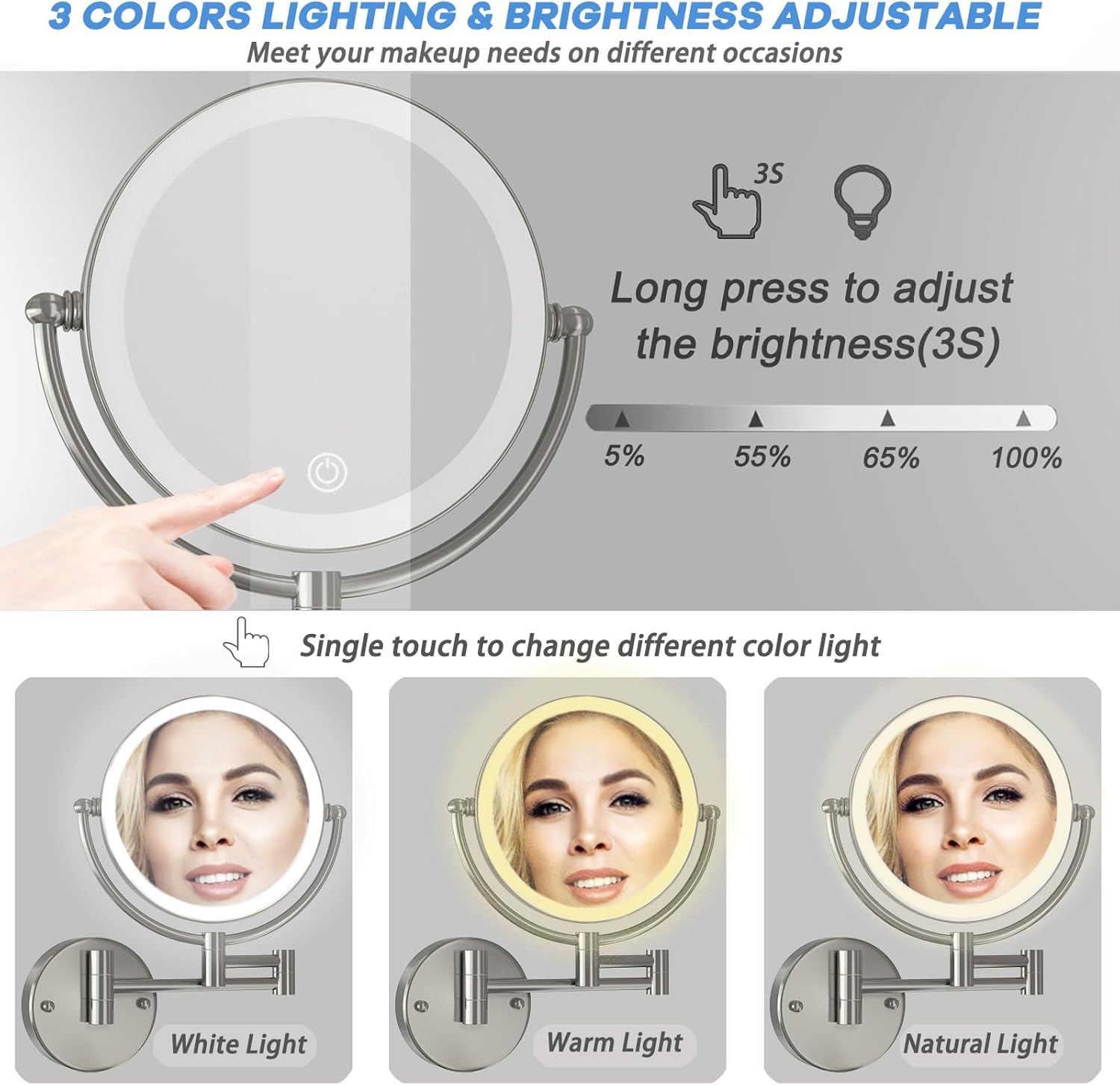 8x10 Lighted Makeup Mirror