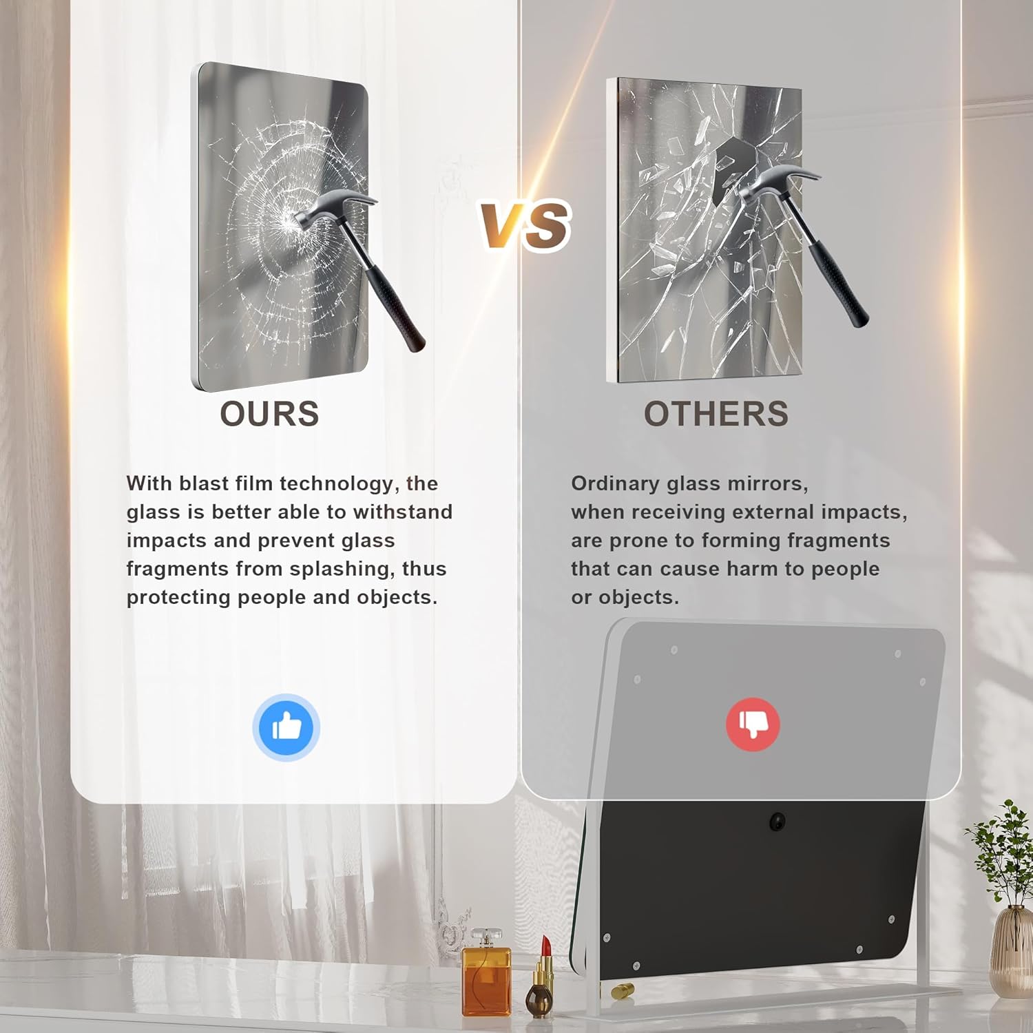 Vanity Mirror with Smart Lighting 15 x 13