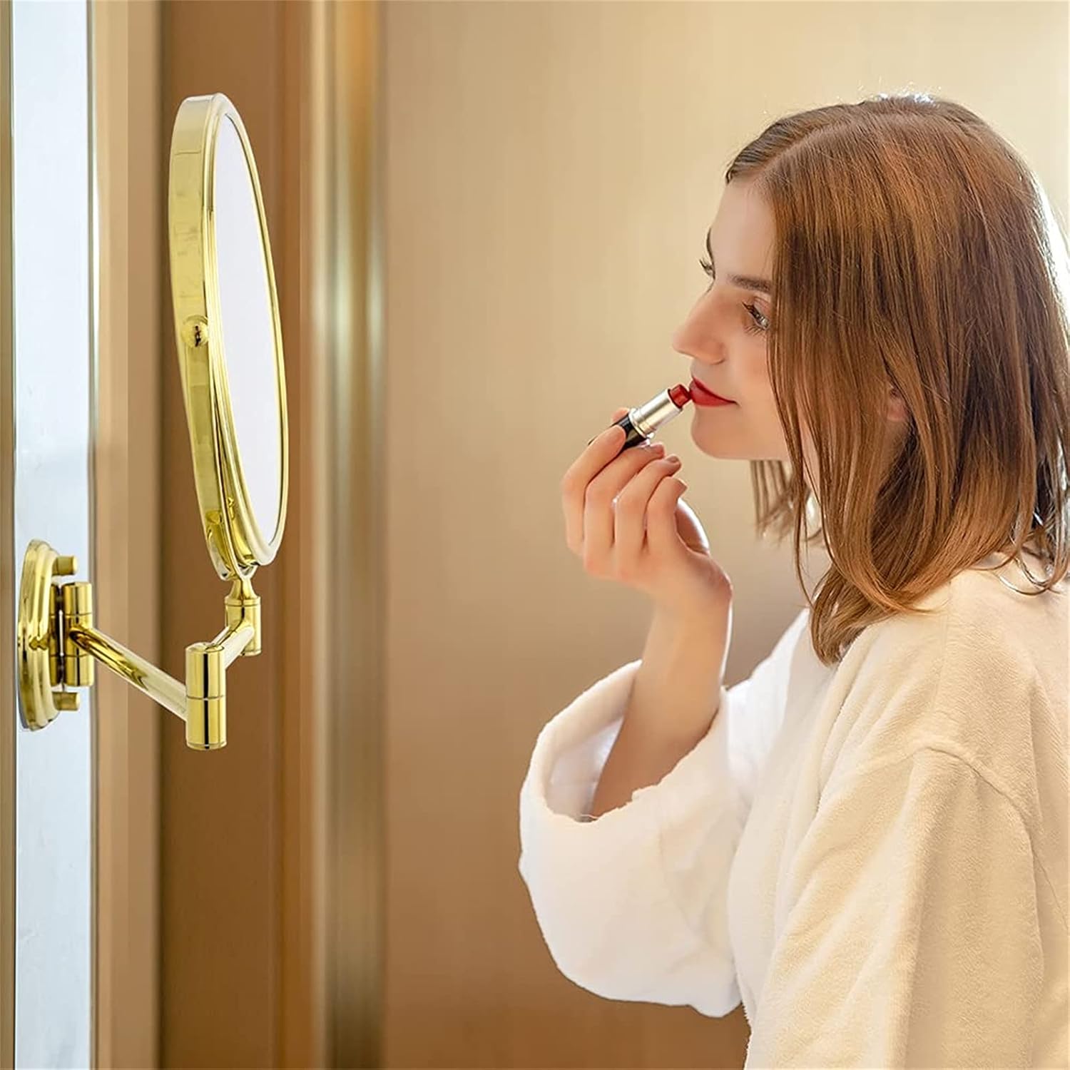 Wall Mounted Makeup Mirror with 3X Magnification