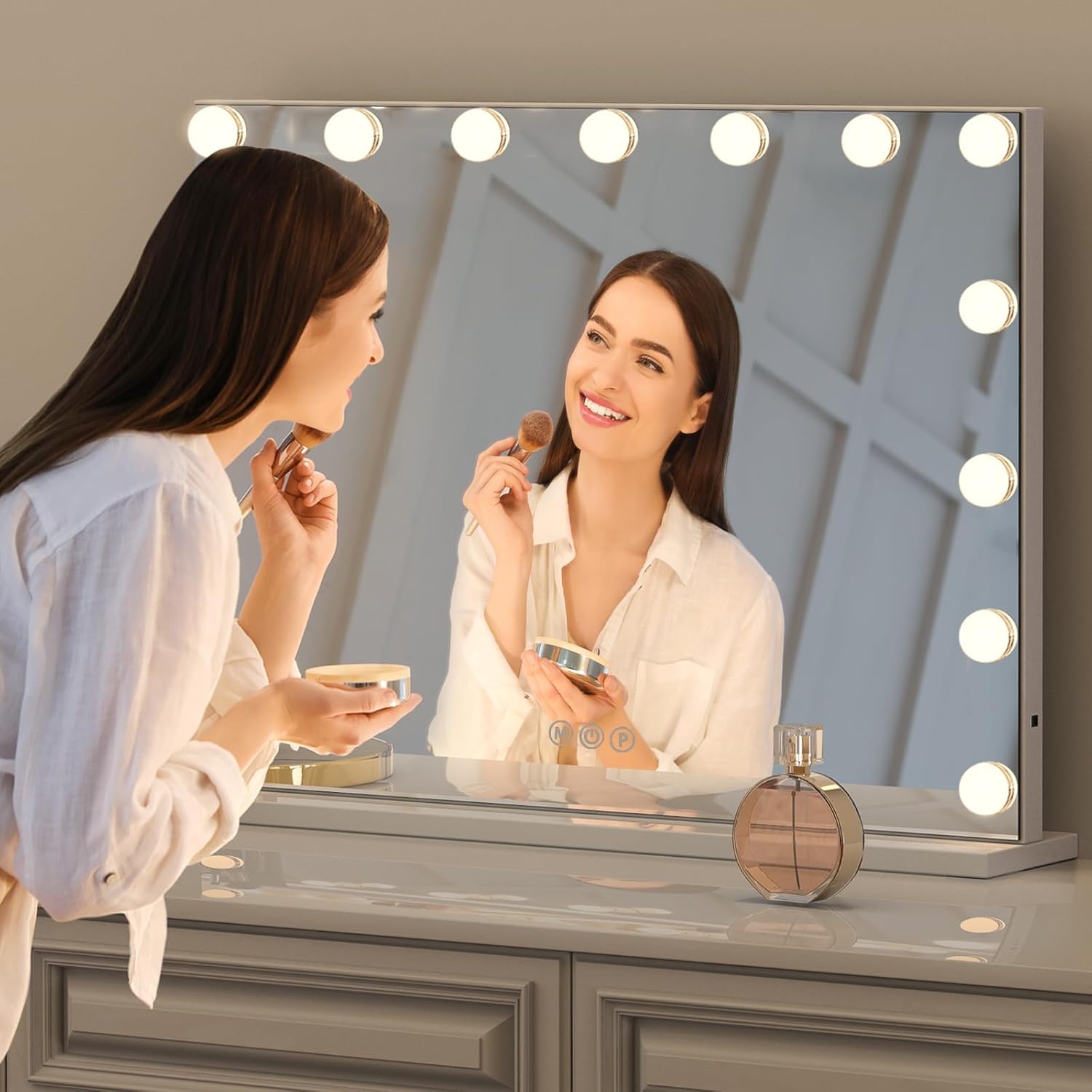 Elegantly Modern 10X Vanity Mirror