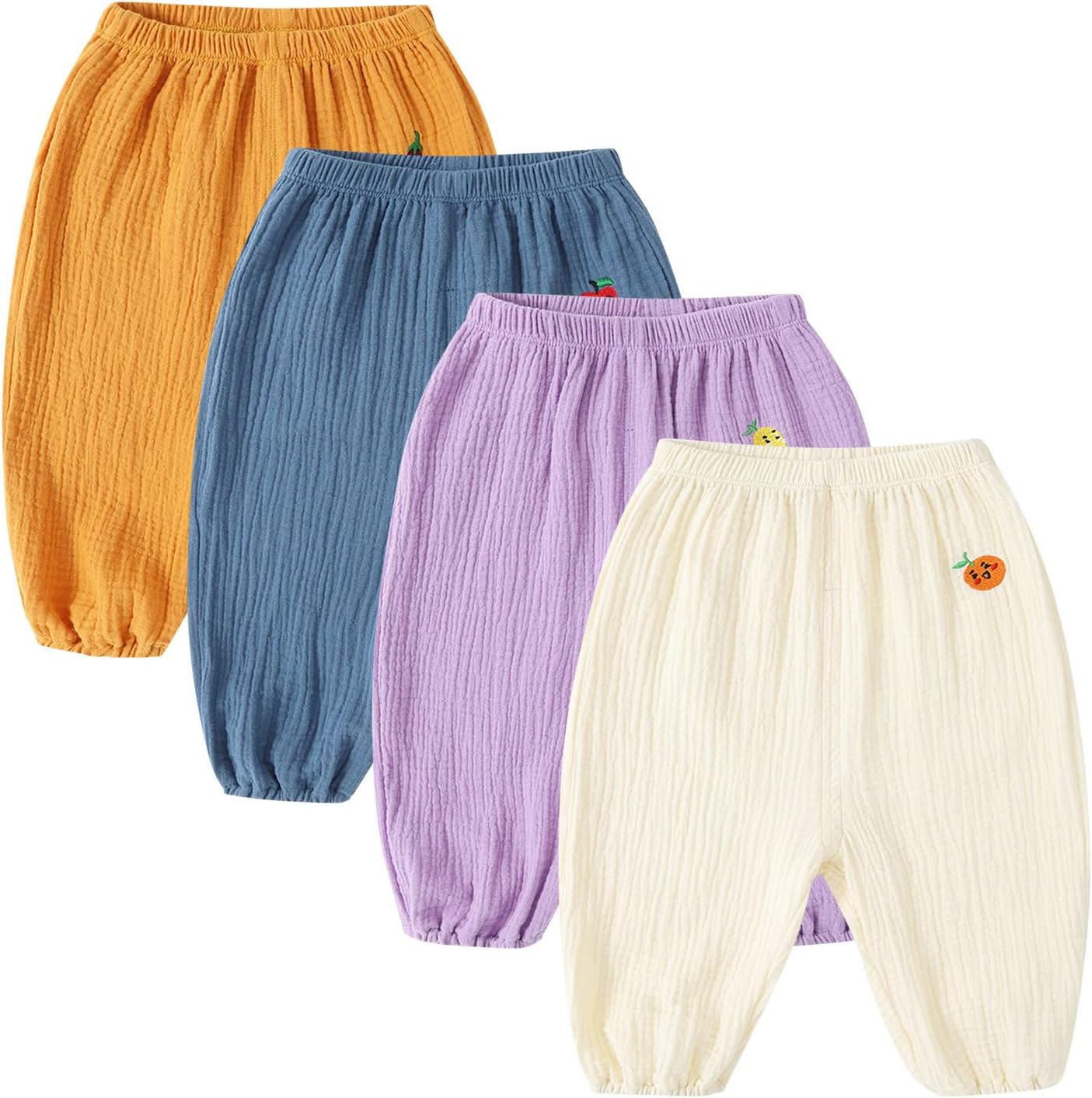 Toddler Cotton Linen Harem Pants for Boys Girls