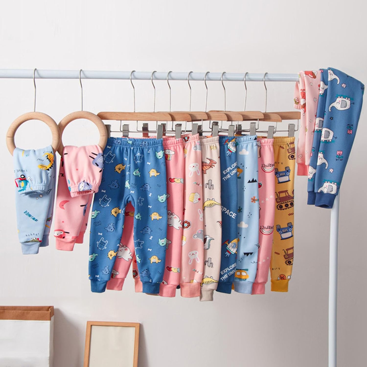 Cute Cartoon Winter Fleece-Lined Toddler Pants