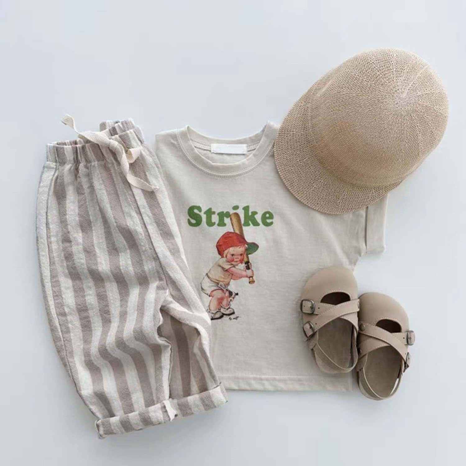 Hfolob Kids Striped Linen Haram Pants