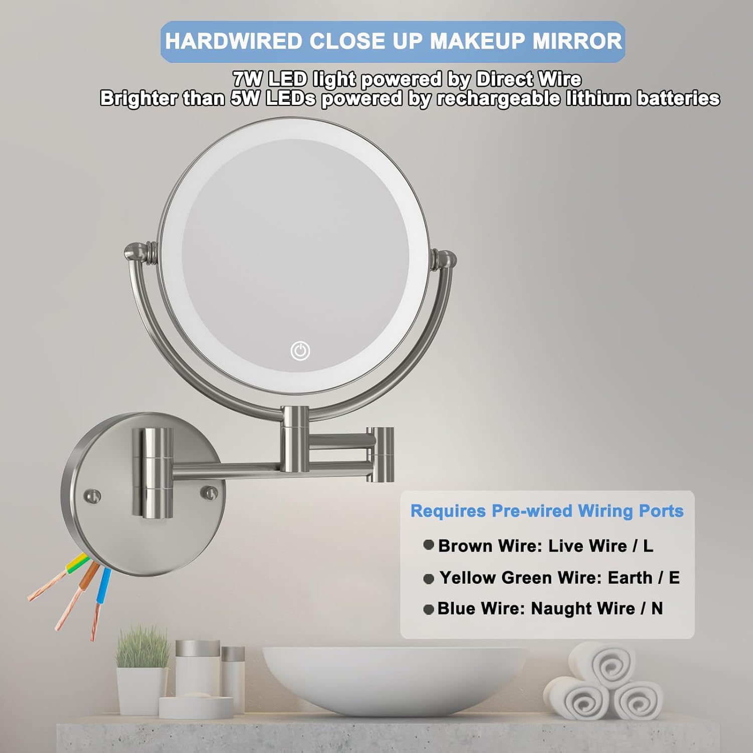 8x10 Lighted Makeup Mirror