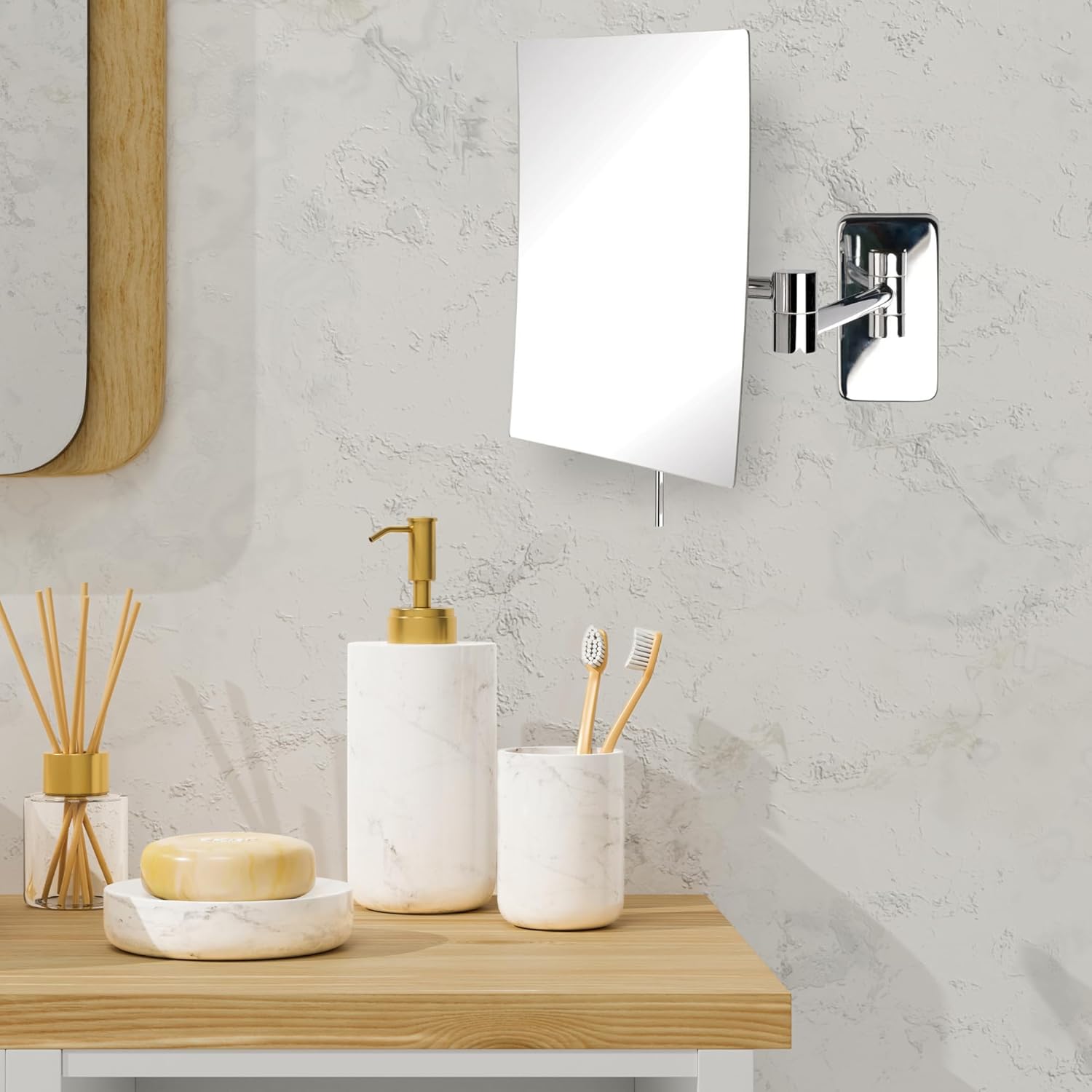 Wall-Mount Makeup Mirror