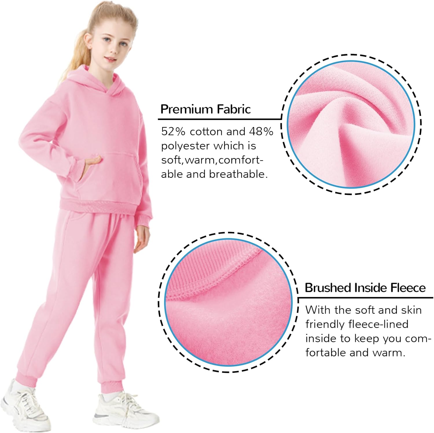 Comfortable Soft Fleece Jogger Pants Toddler-Youth