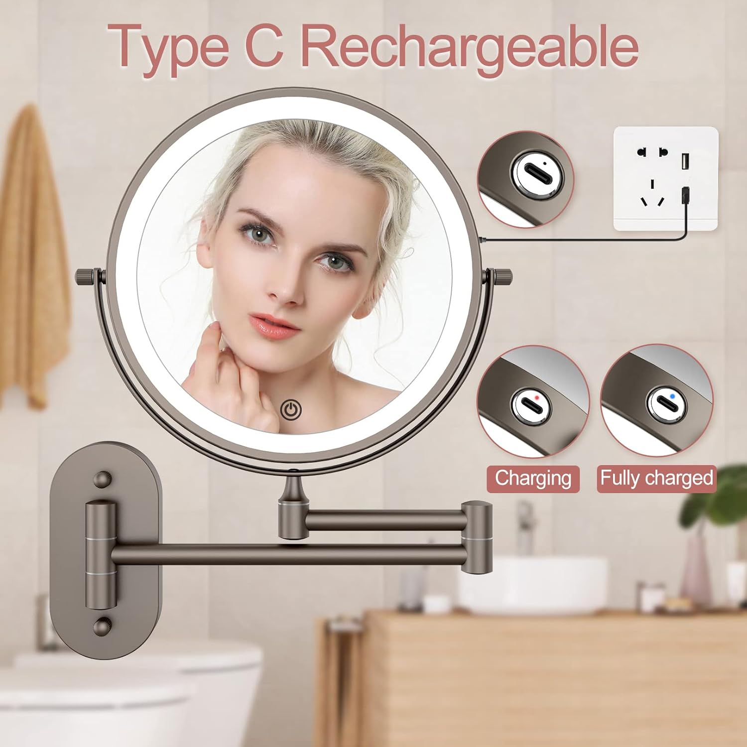FASCINATE Wall-Mounted Lighted Vanity Mirror