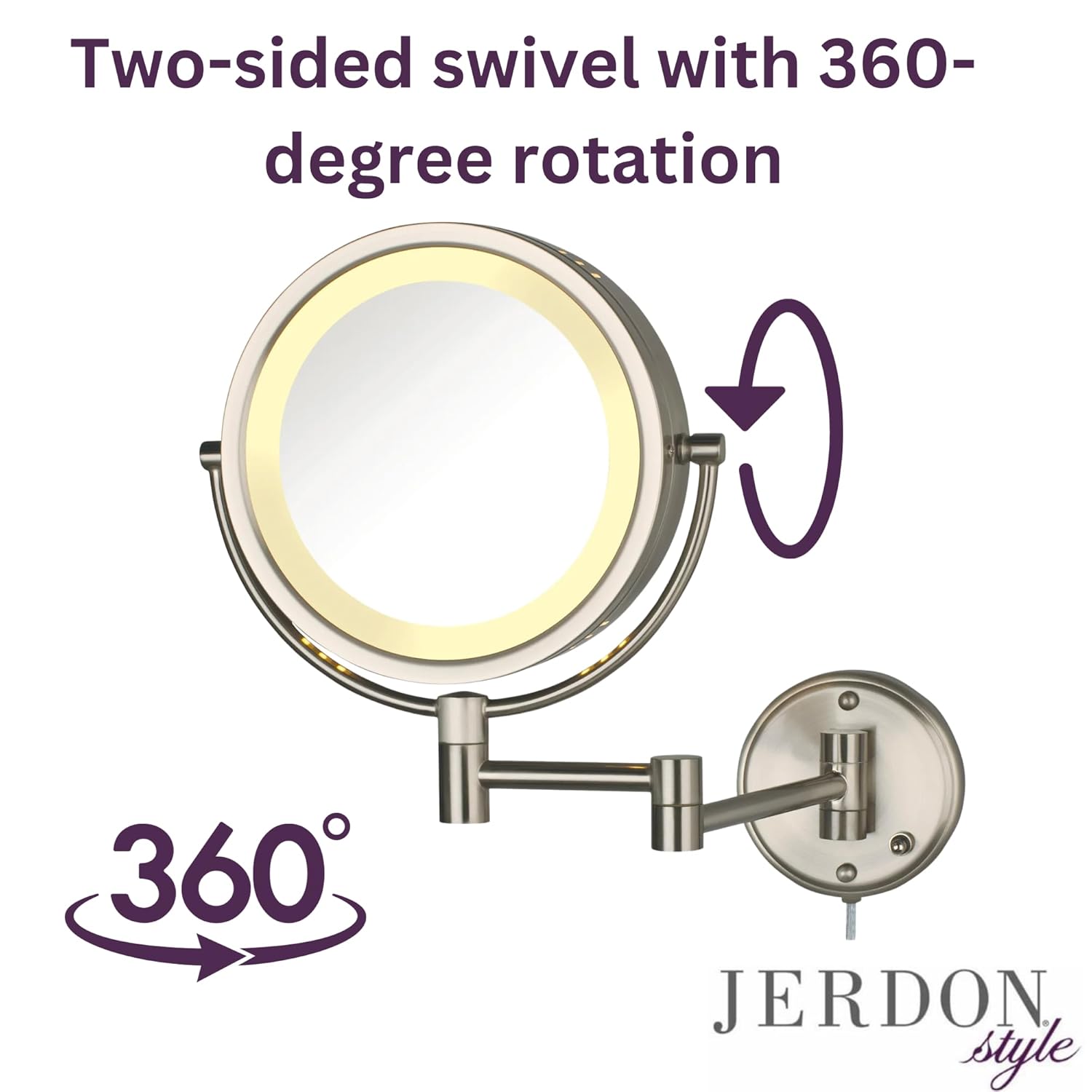 Wall-Mounted Makeup Mirror with Lights