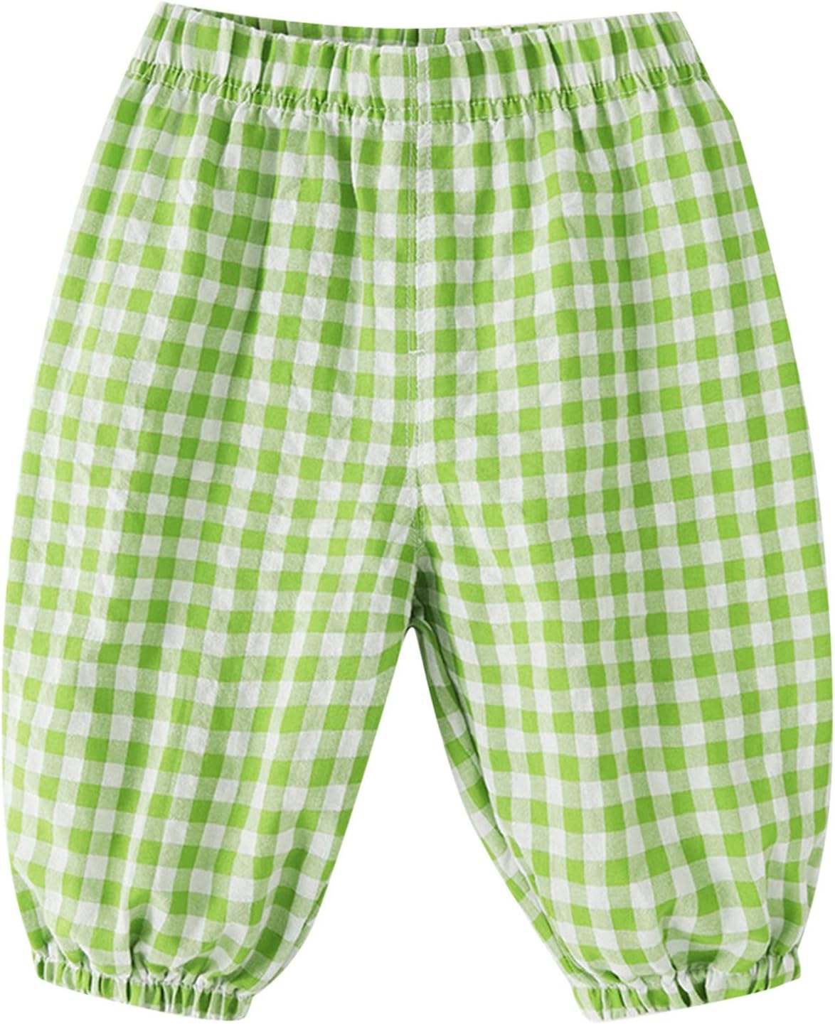 Toddler Boys Girls Plaid Harem Pants Loose Elastic Waist Joggers