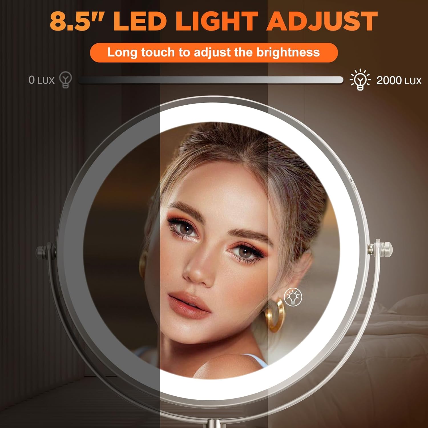 VORREMIRR Wall-Mounted Makeup Mirror with 360 Swivel 15X Magnification