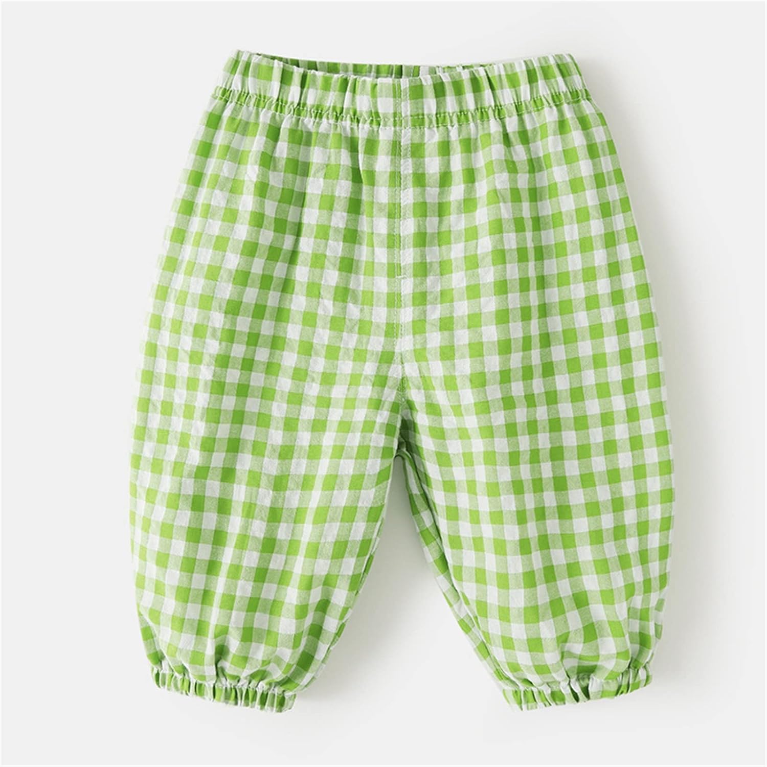 Toddler Boys Girls Plaid Harem Pants Loose Elastic Waist Joggers
