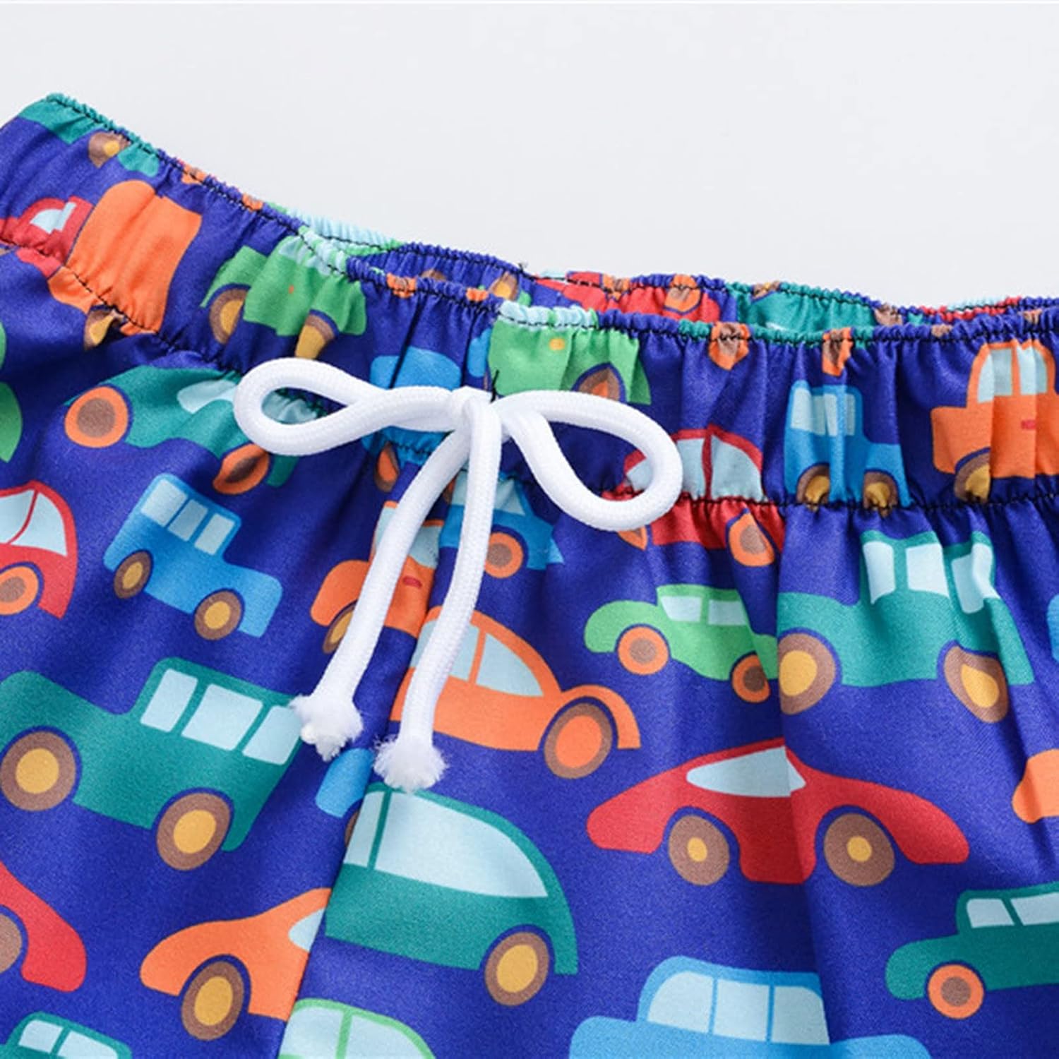 Toddler Boys Summer Lightweight Car Print Shorts
