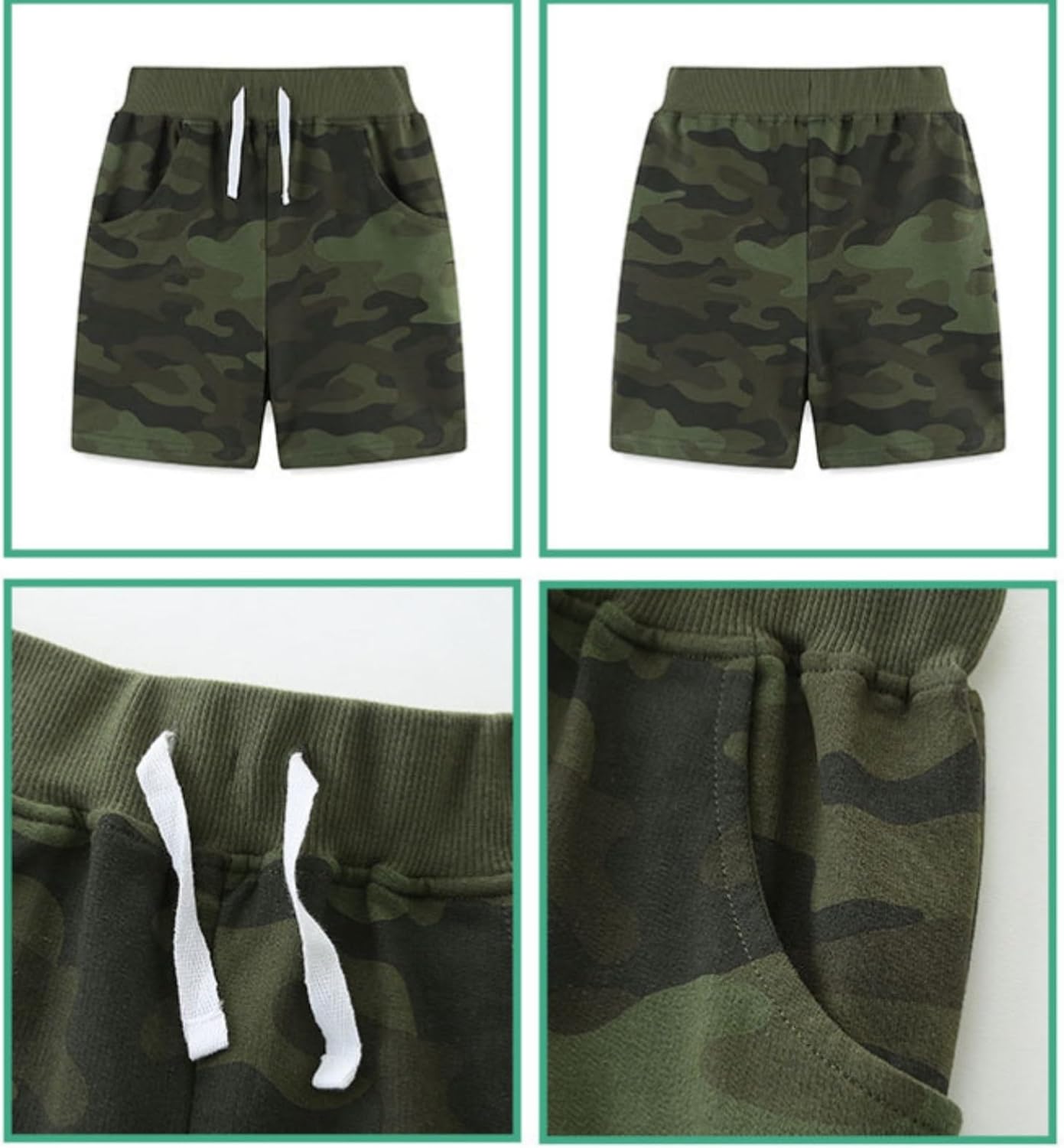 Camouflage Toddler Boys Biker Shorts