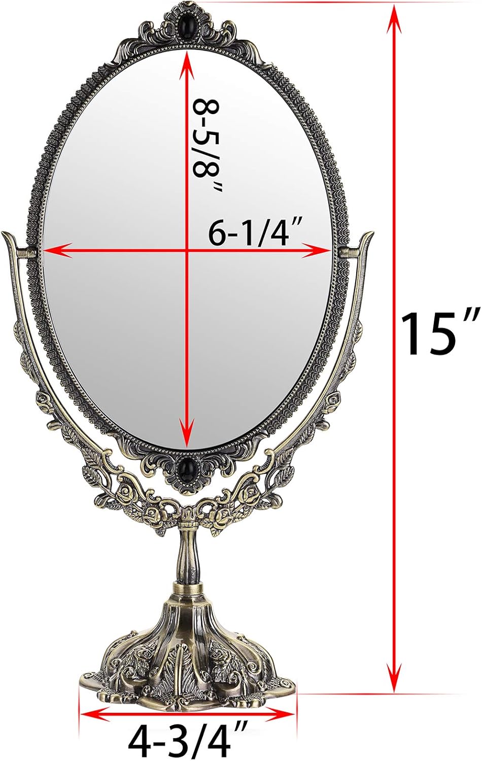 JUXYES Vintage Swivel Making Mirror