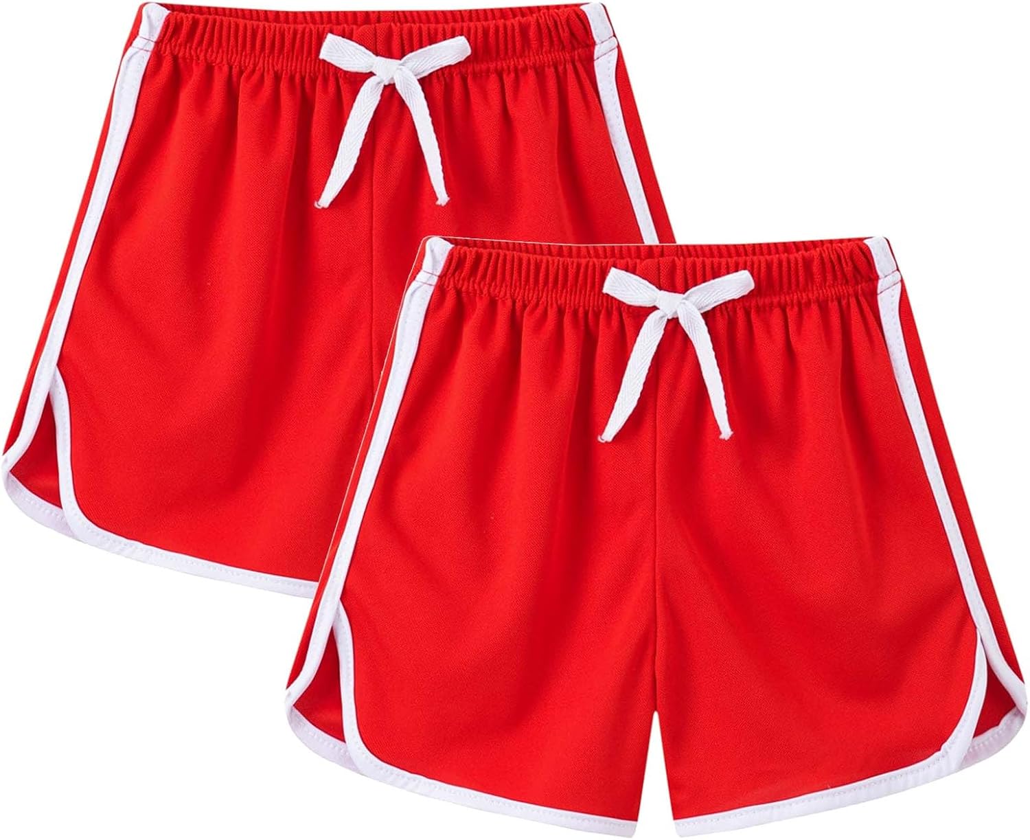 2-Piece Kids Elastic Waist Athletic Shorts Toddler Boy