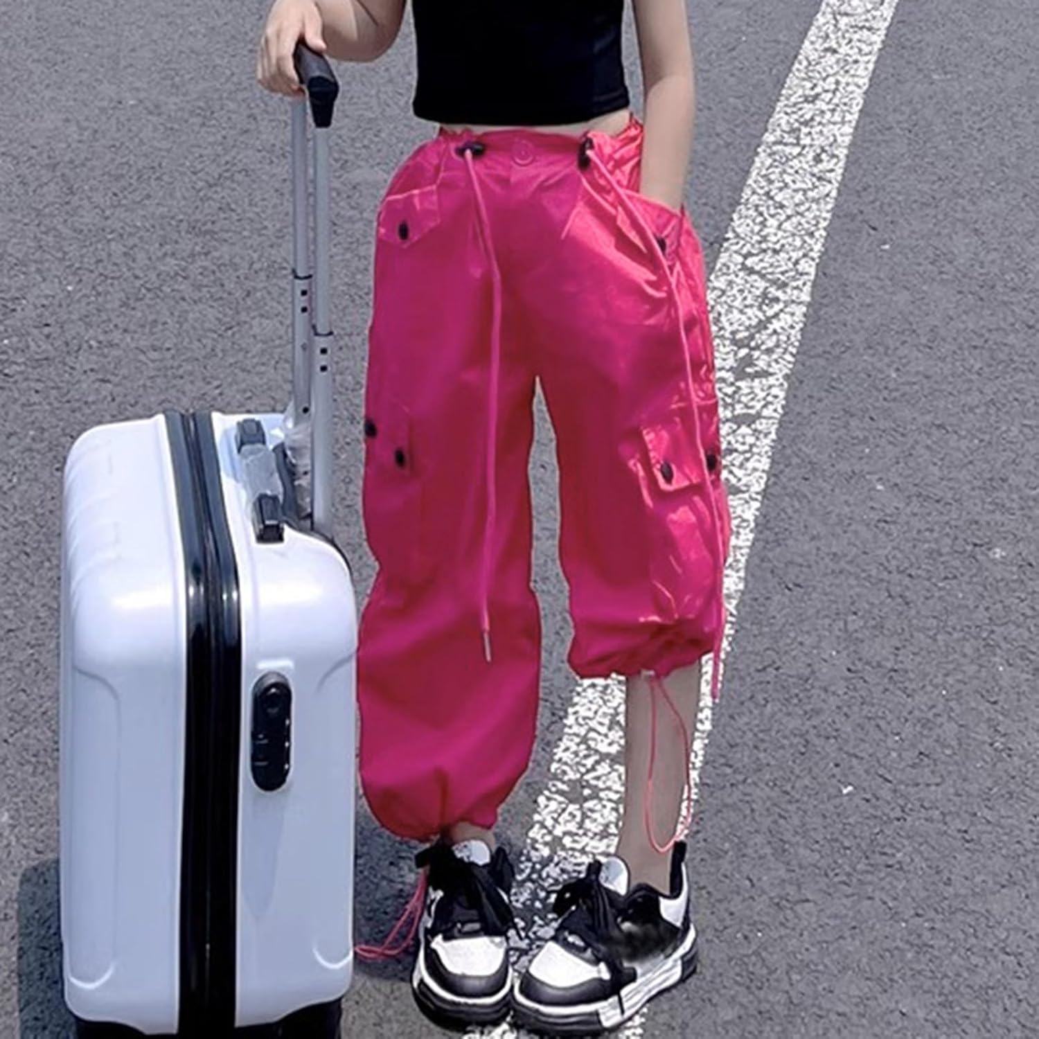 Girls Kids Jogger Pants with Pockets High Elastic Waist