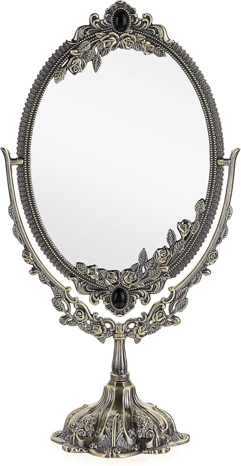JUXYES Vintage Swivel Making Mirror