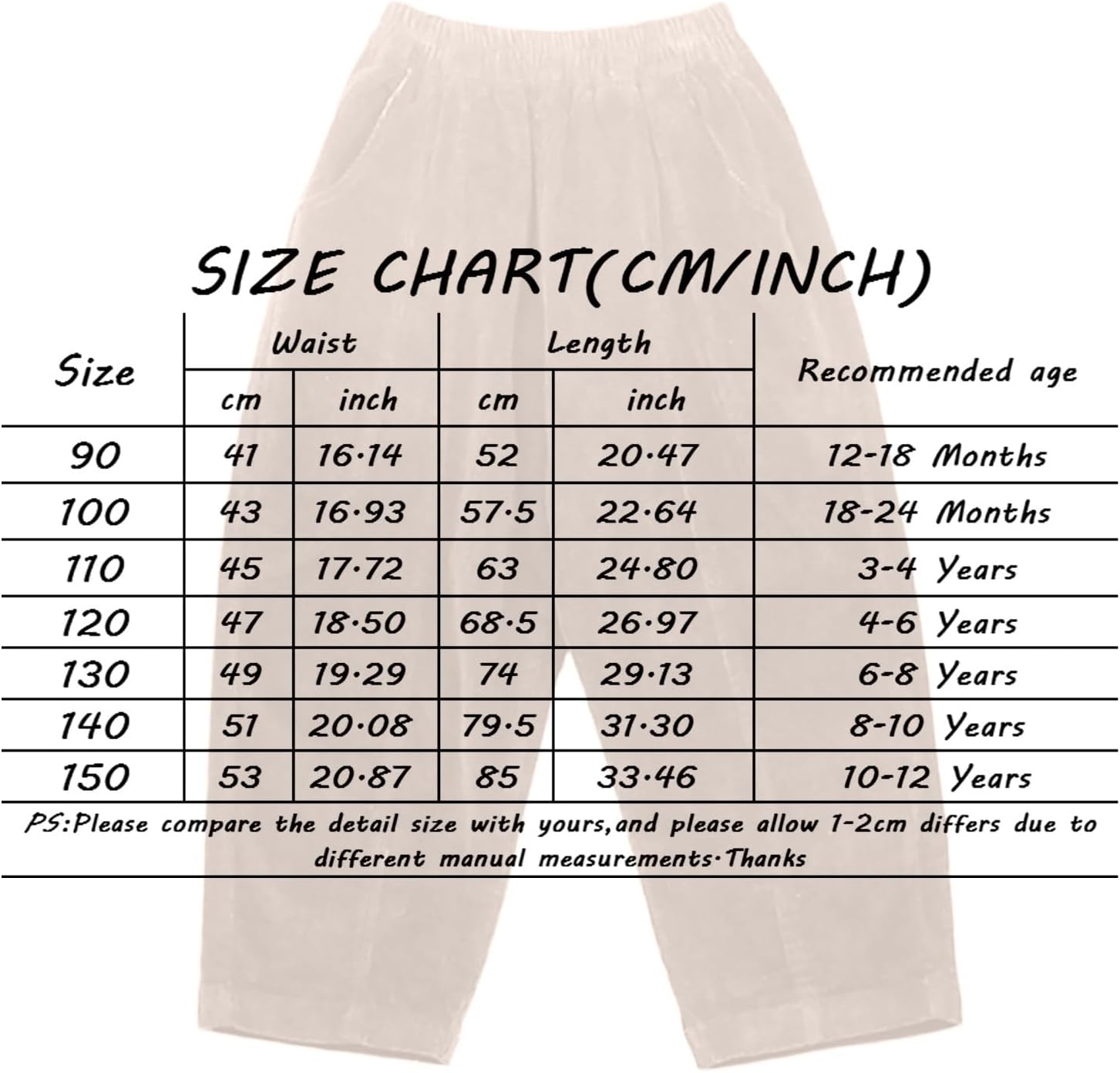 Senior Boys Corduroy Sweatpants