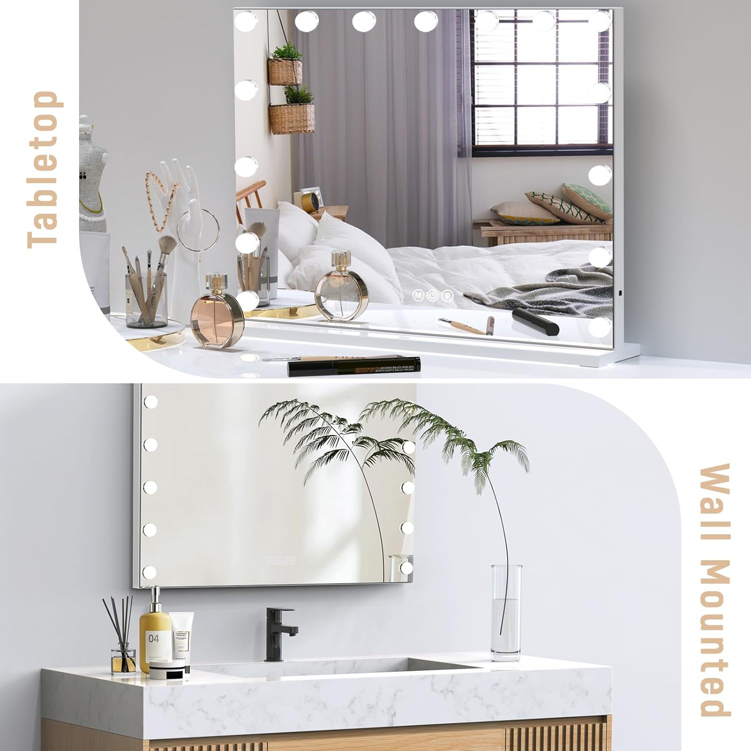 Elegantly Modern 10X Vanity Mirror