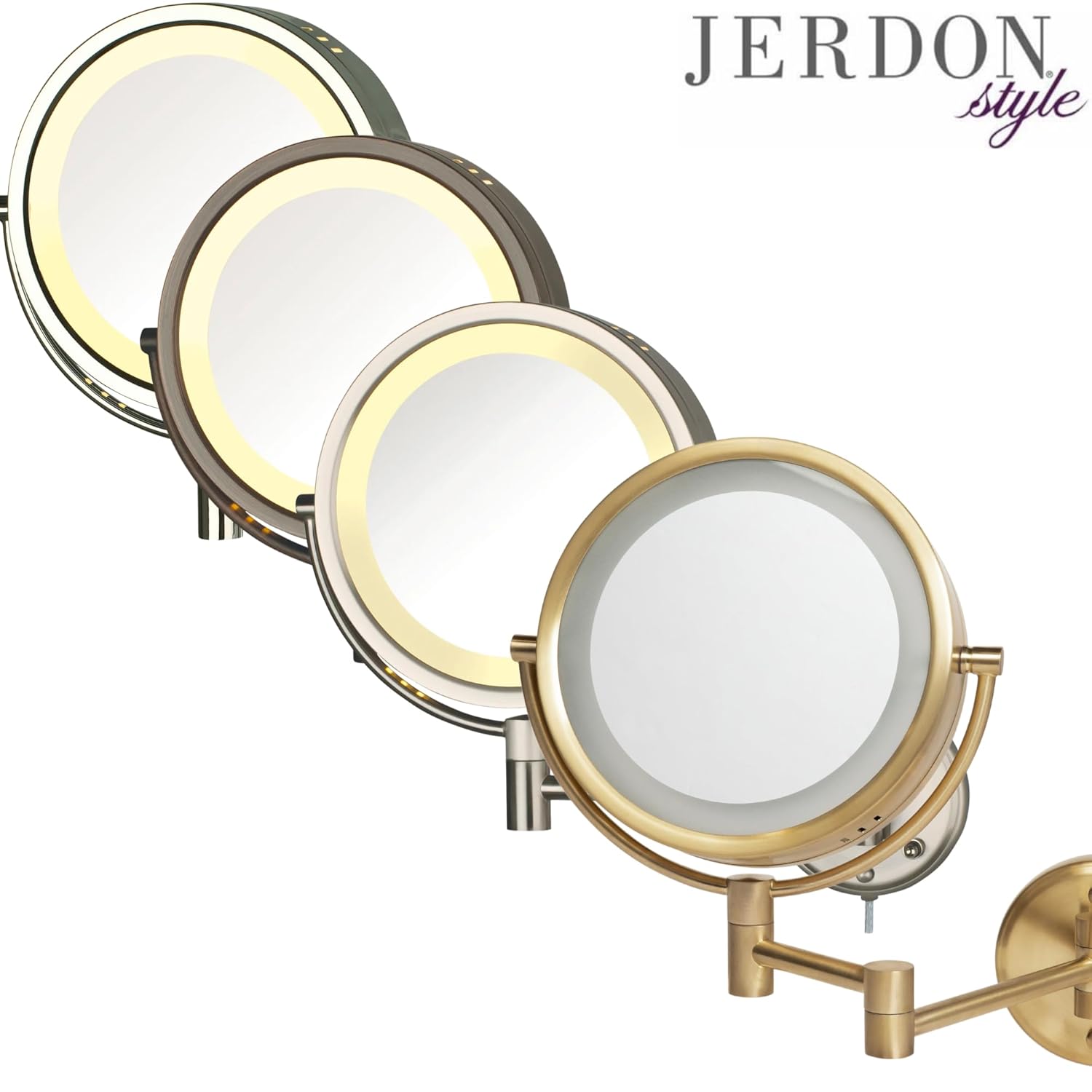 Wall-Mounted Makeup Mirror with Lights