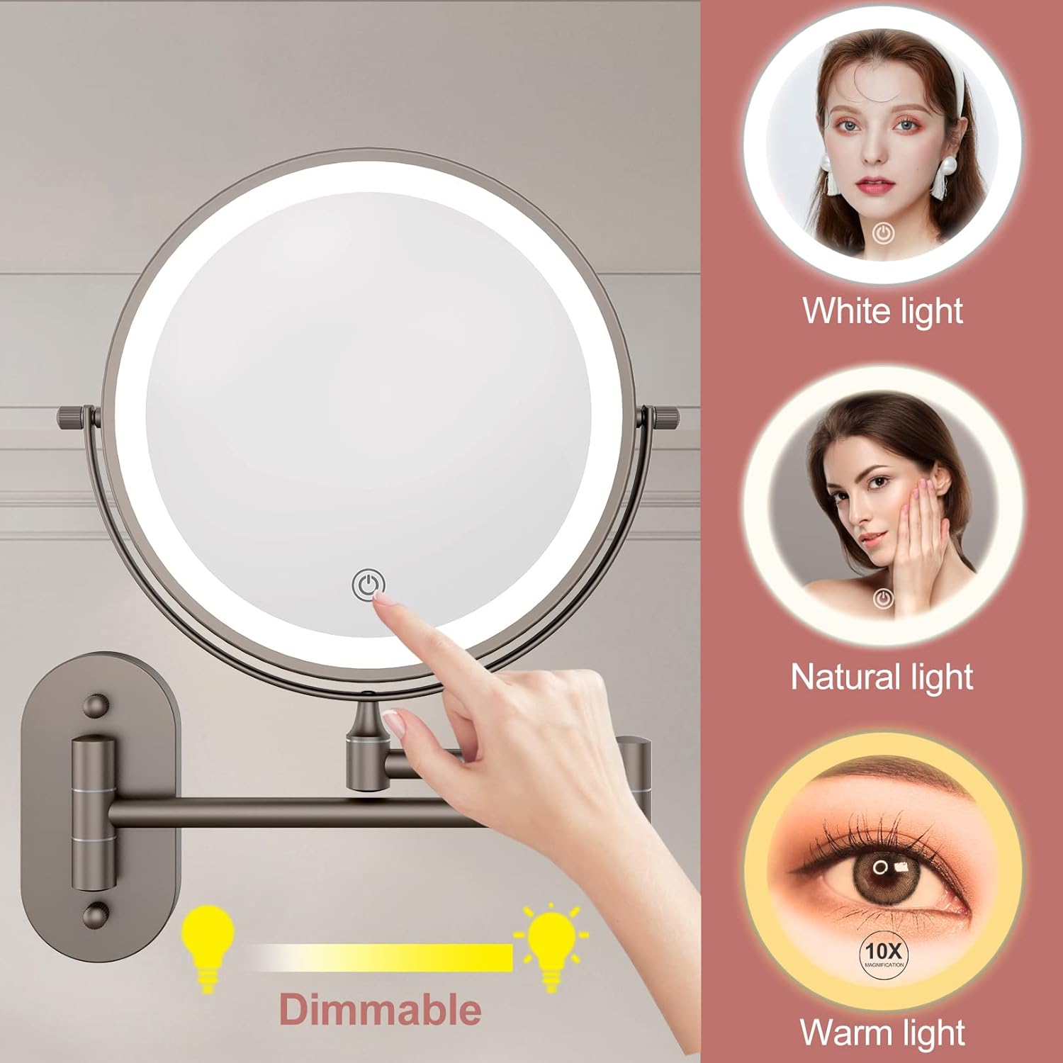 FASCINATE Wall-Mounted Lighted Vanity Mirror