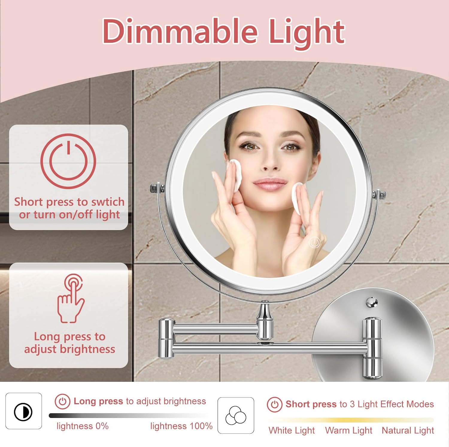 Boost Your Grooming with the ZLOKLA Rechargeable Makeup Mirror