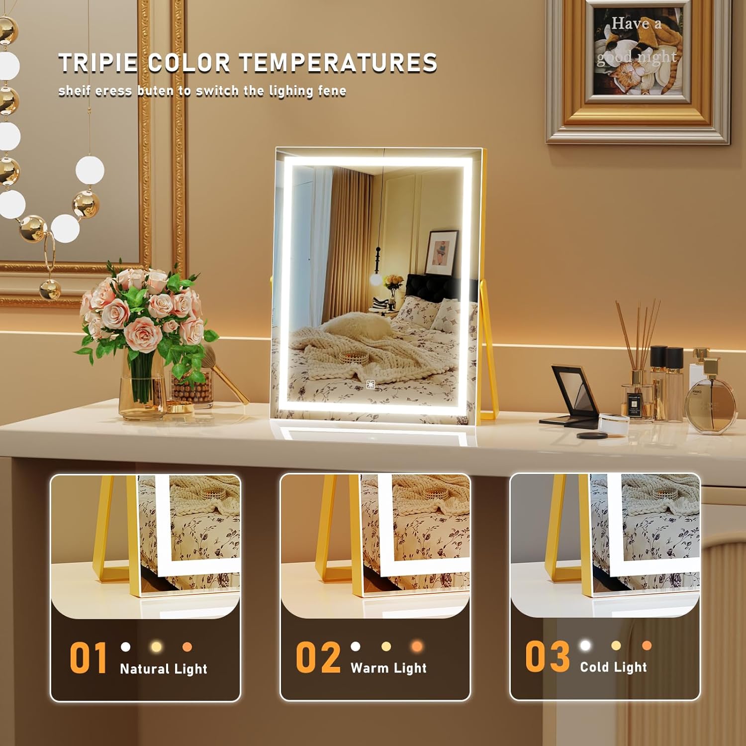 Vanity Mirror with Lights - 1114 LED Makeup Mirror