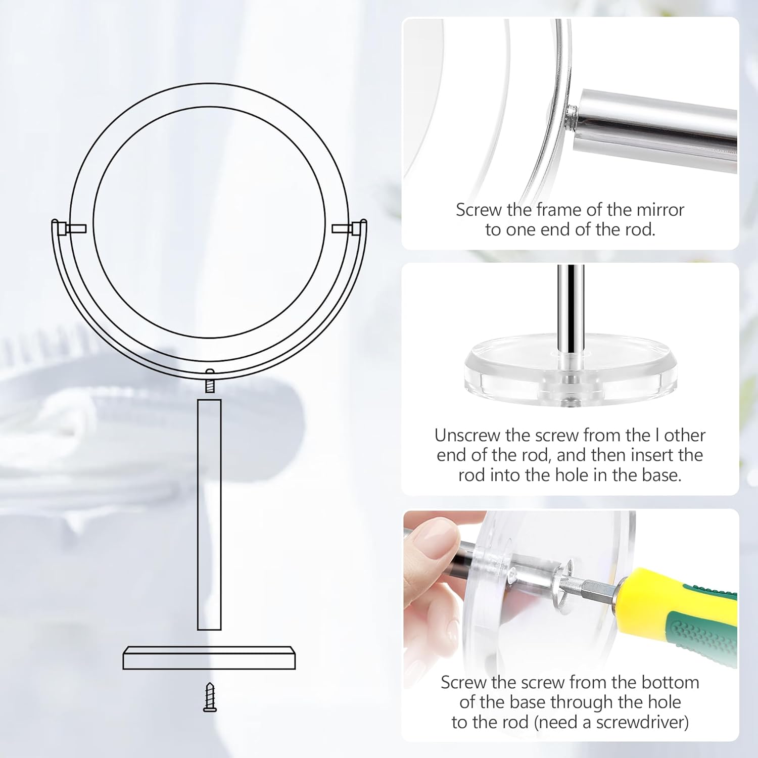 MIYADIVA 20x Magnifying Mirror with Stand