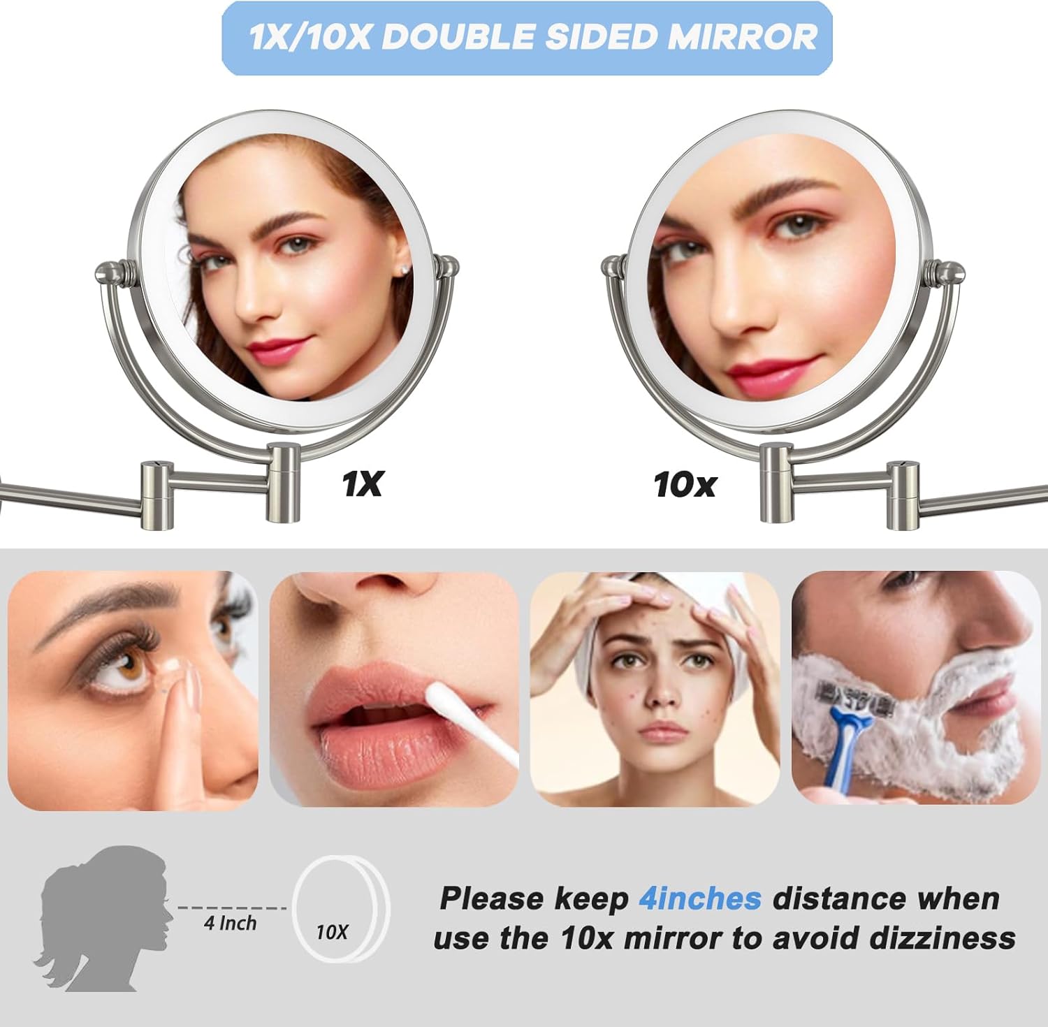 8x10 Lighted Makeup Mirror