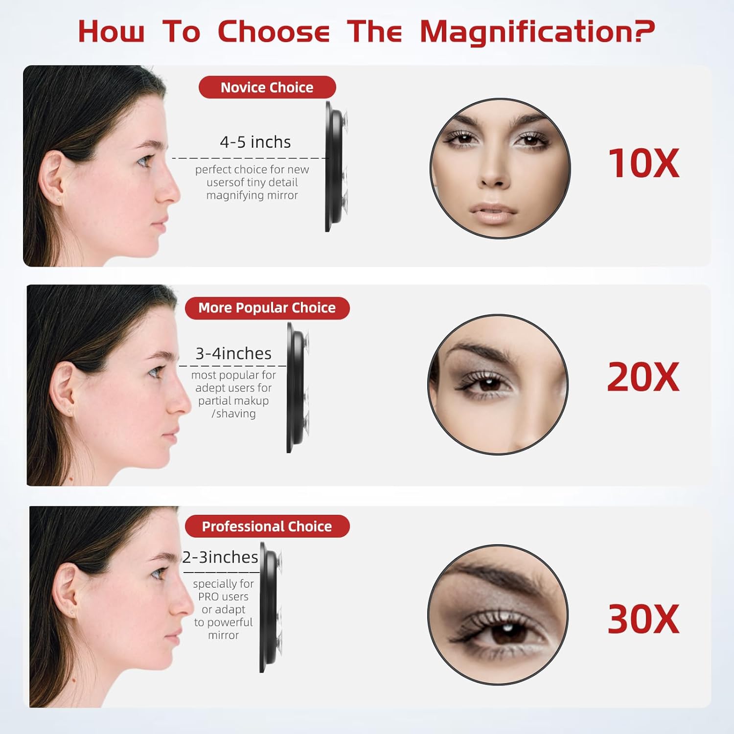 High Magnification Makeup Mirror 20x