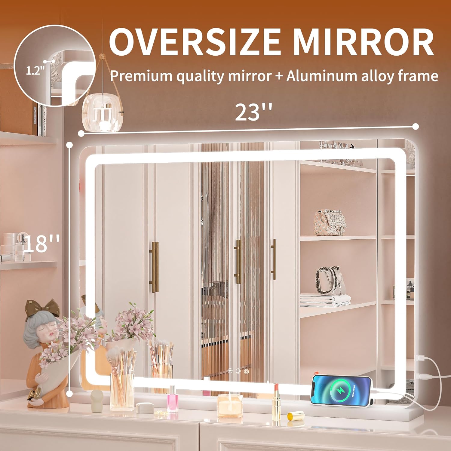 Vanity Mirror with Lights for MakeUp