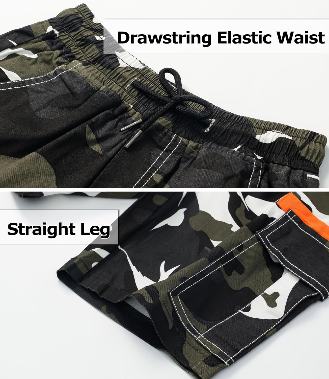 Camouflage Cargo Shorts for Kids TLAENSON