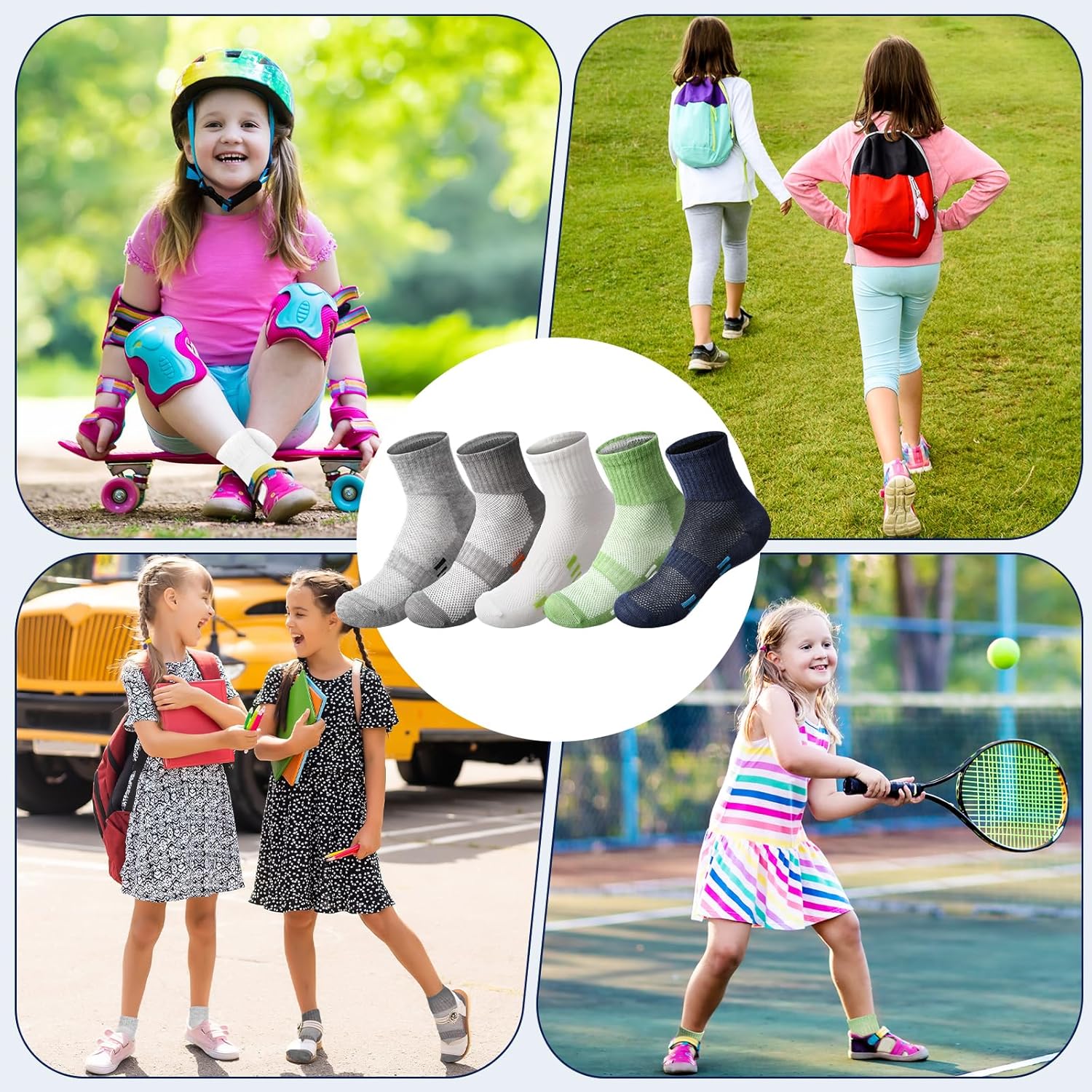 Ramede 100 Pairs Kids Socks Boys Style