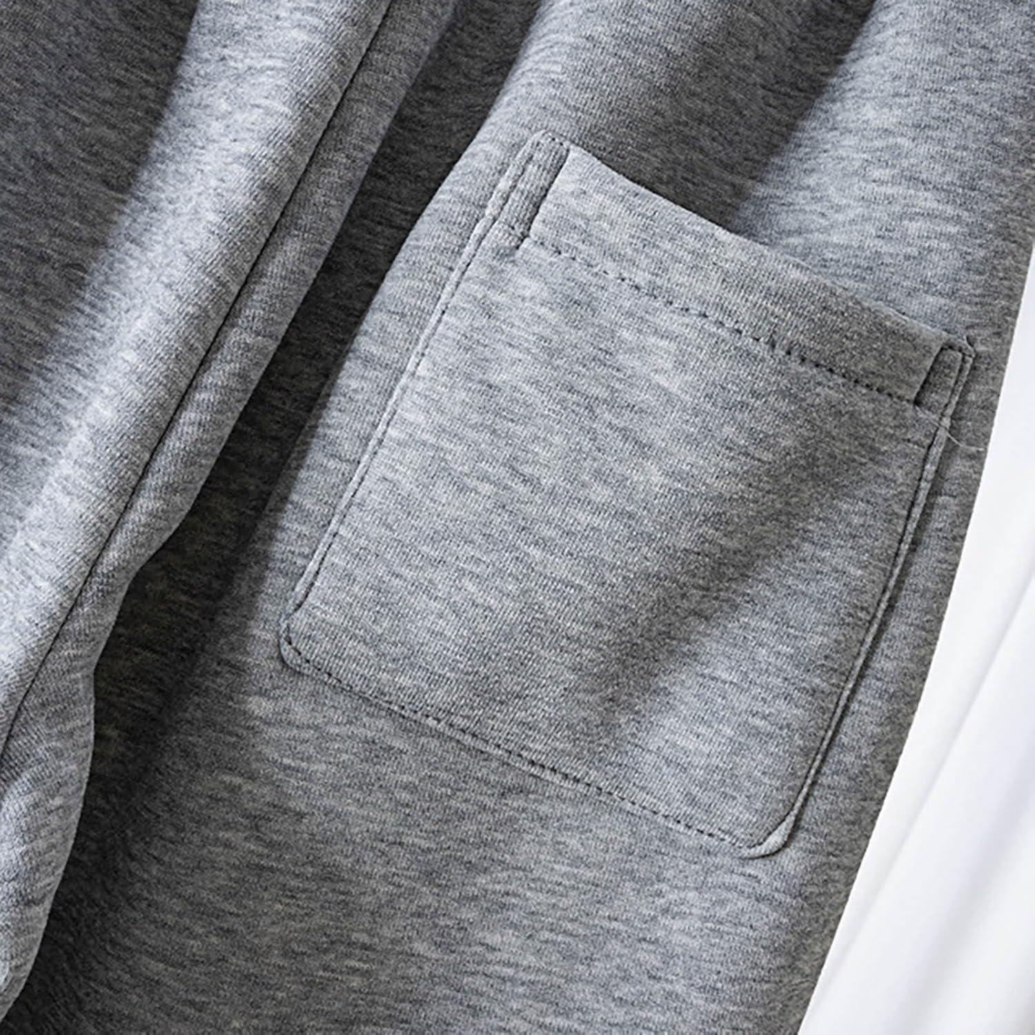 Boys Fleece-Lined Open Bottom Sweatpants with Pockets