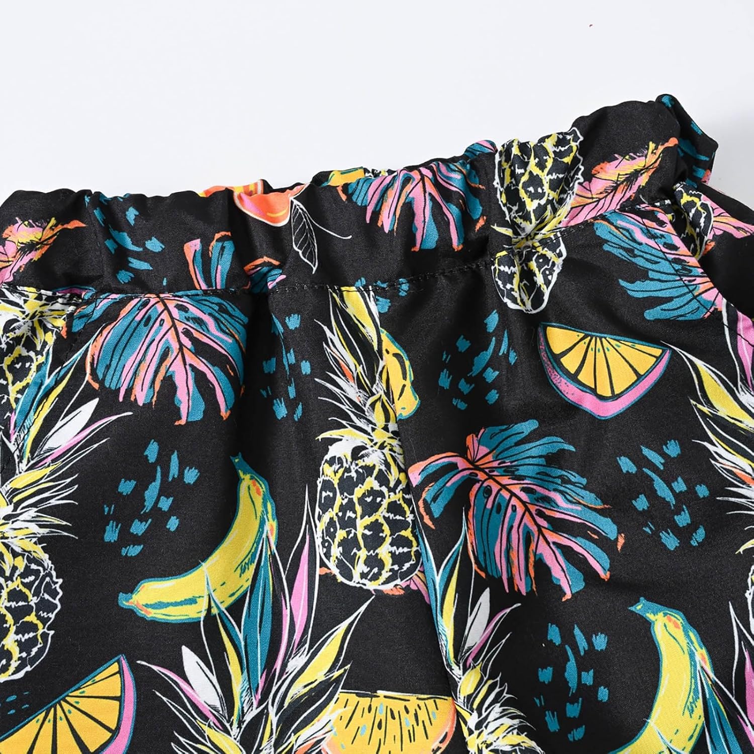 Toddler Girls Summer Hawaiian Beach Shorts Set
