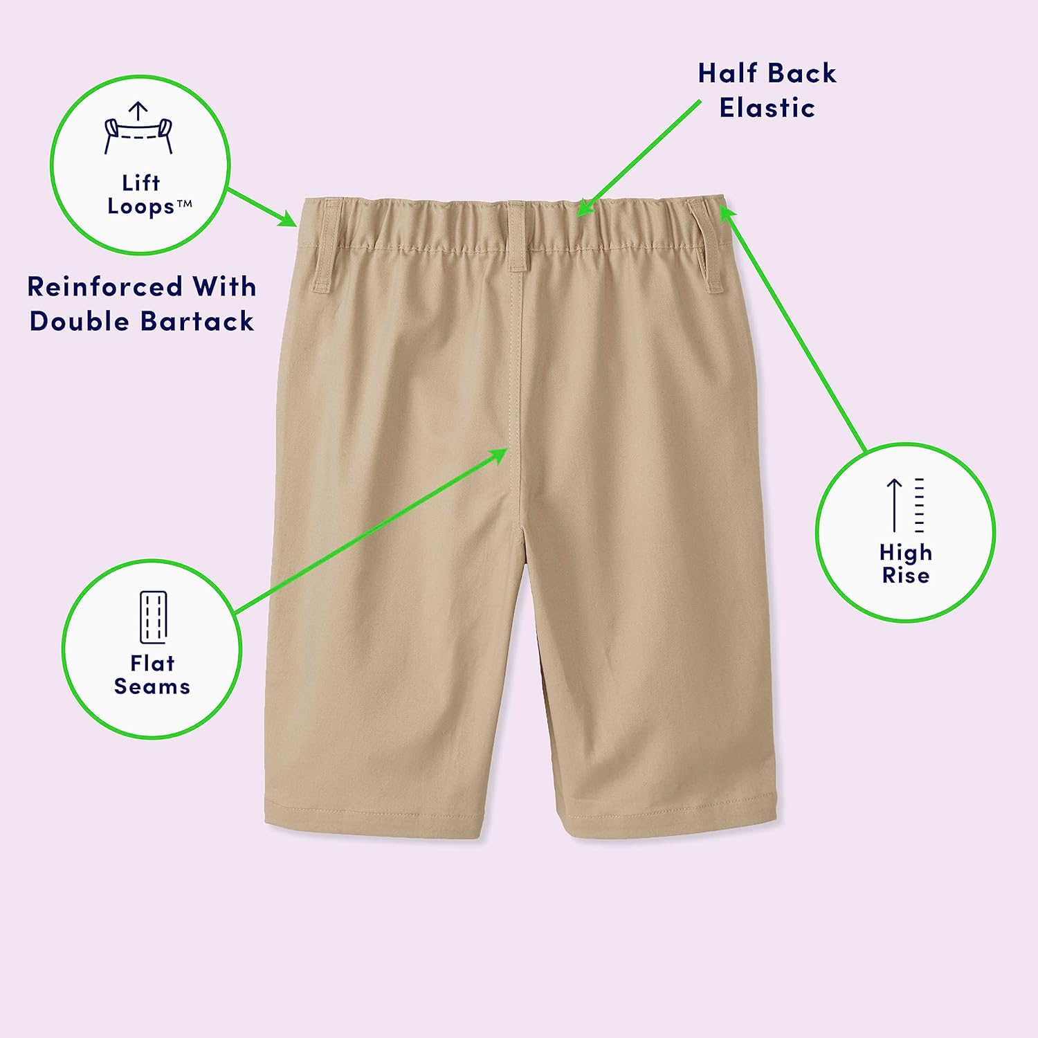 French Toast Boys Adaptive Flat Front Shorts