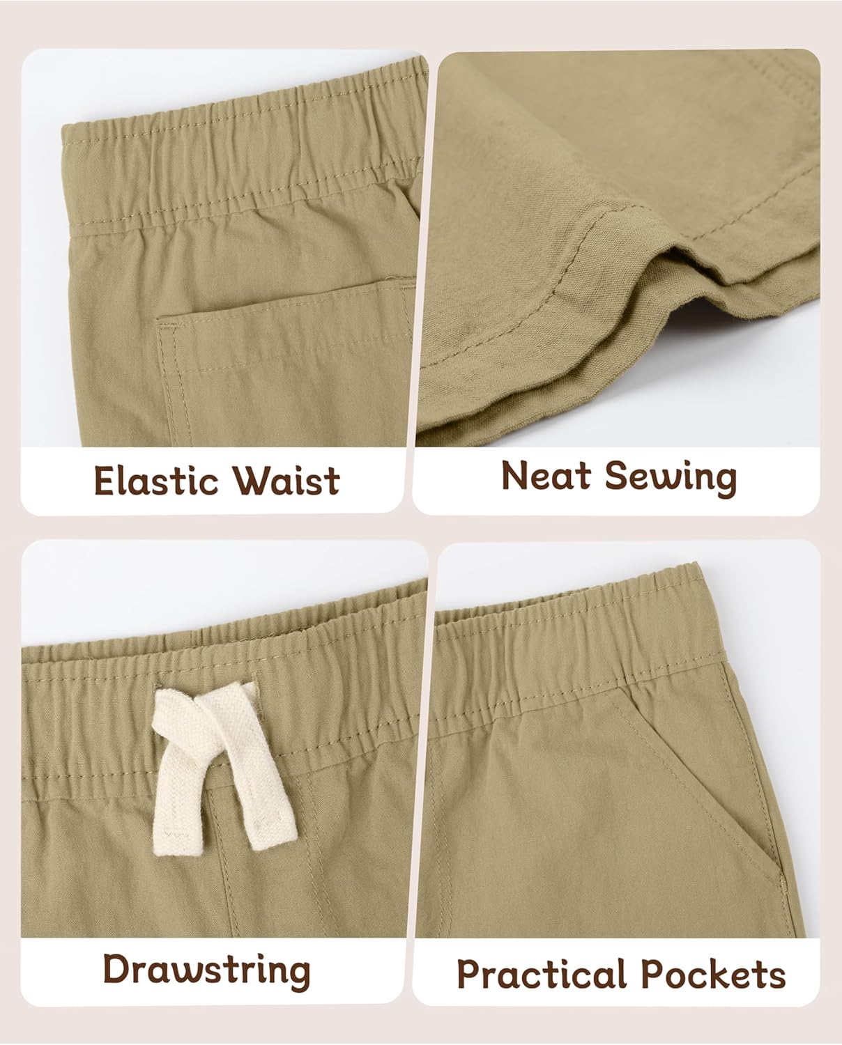 OHD 3 Pack Boys School Uniform Jogger Shorts