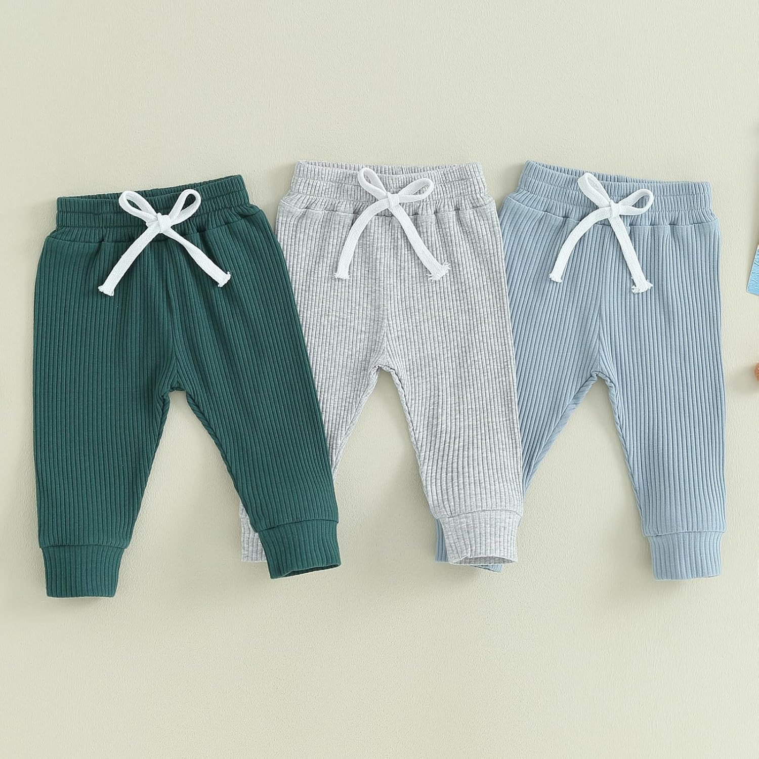3-Pack Toddler Casual Stretch Bottom Pants for Boys Girls
