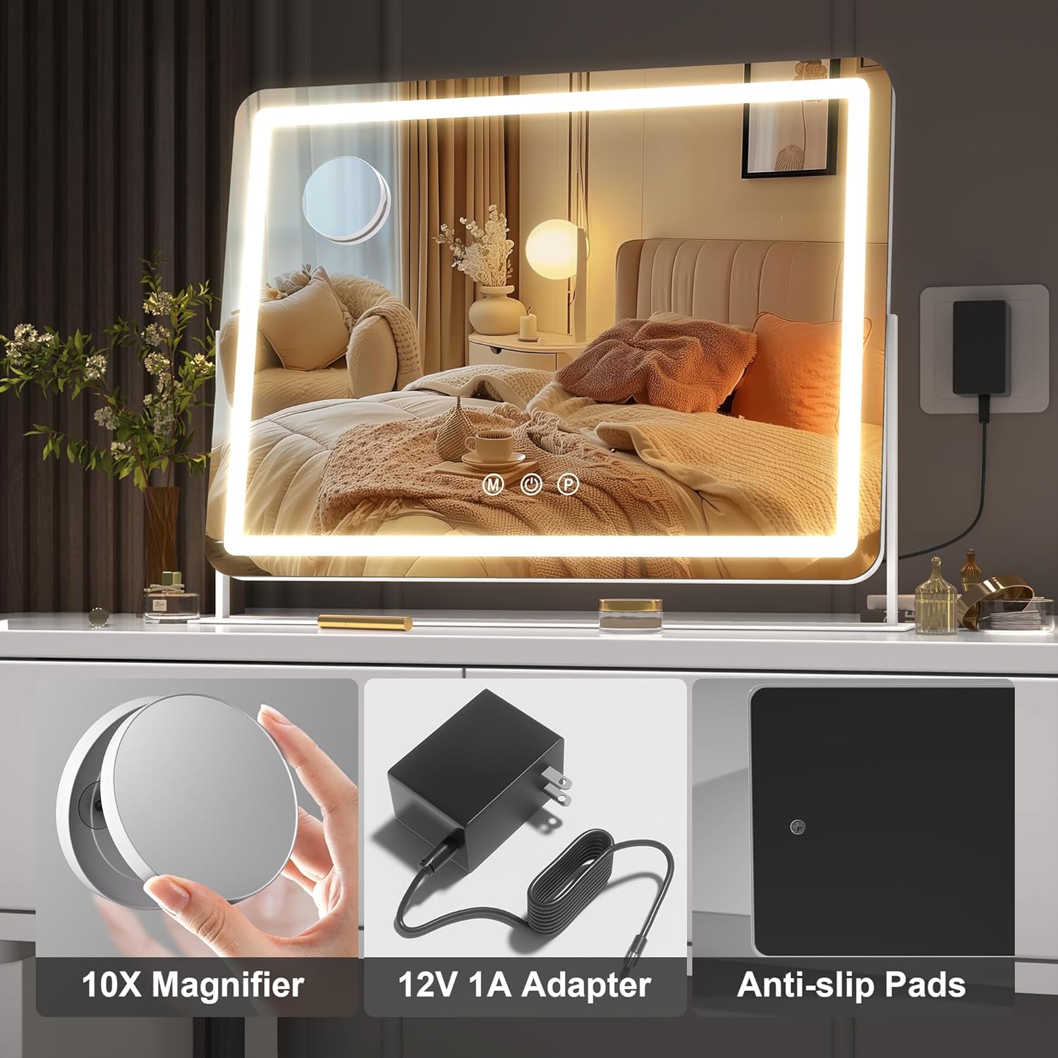 Vanity Mirror with Smart Lighting 15 x 13
