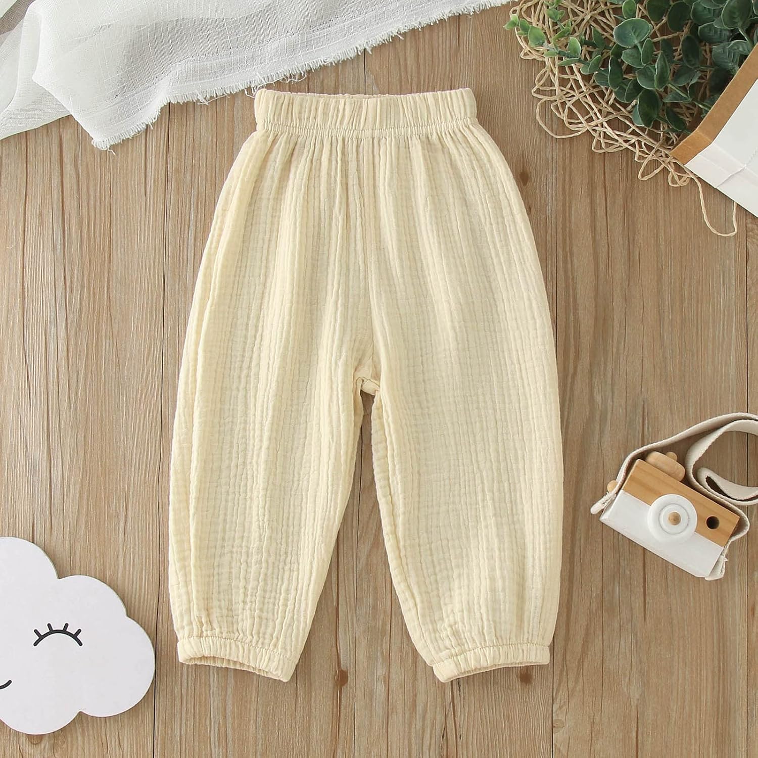 Cotton Linen Joggers for Kids