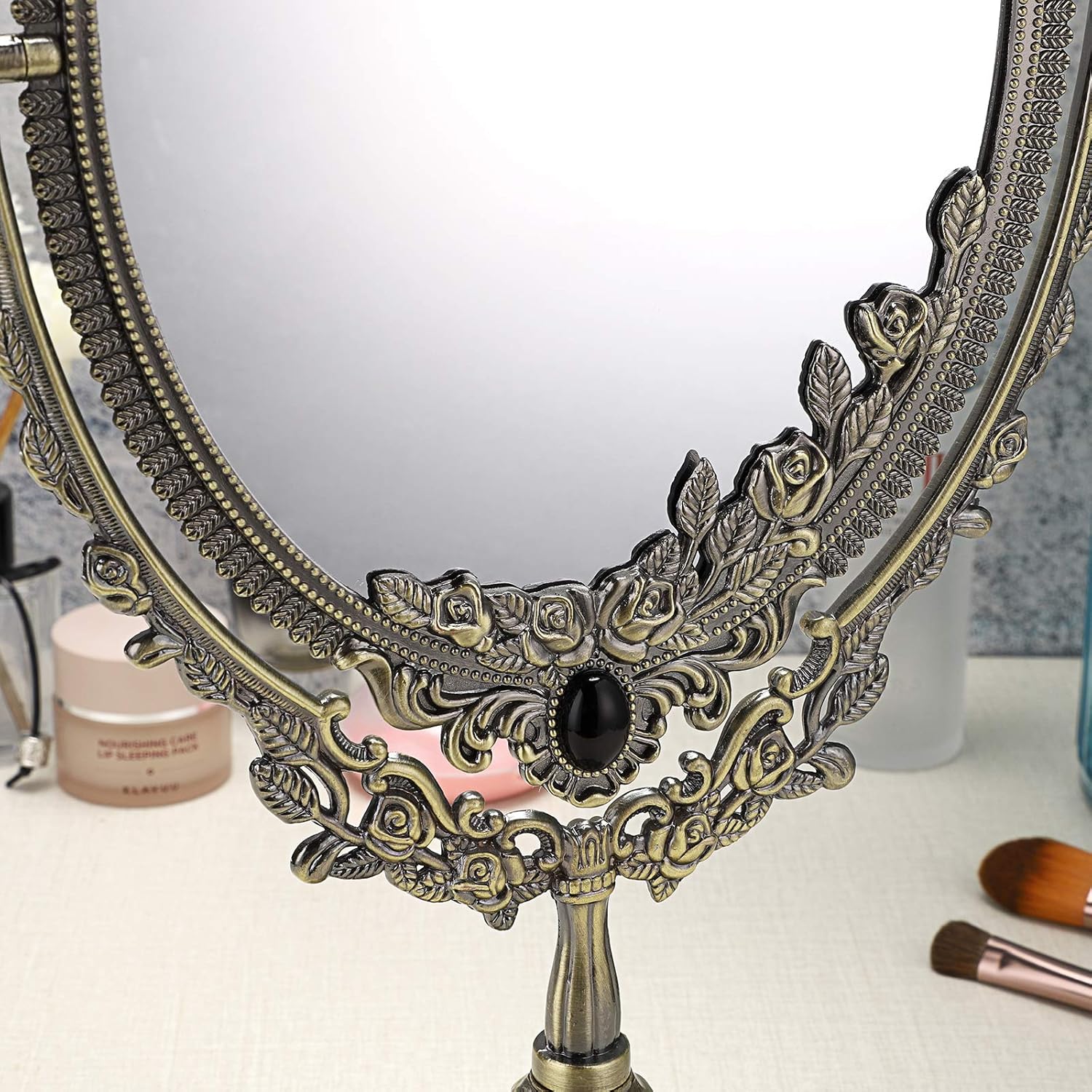 JUXYES Vintage Swivel Making Mirror
