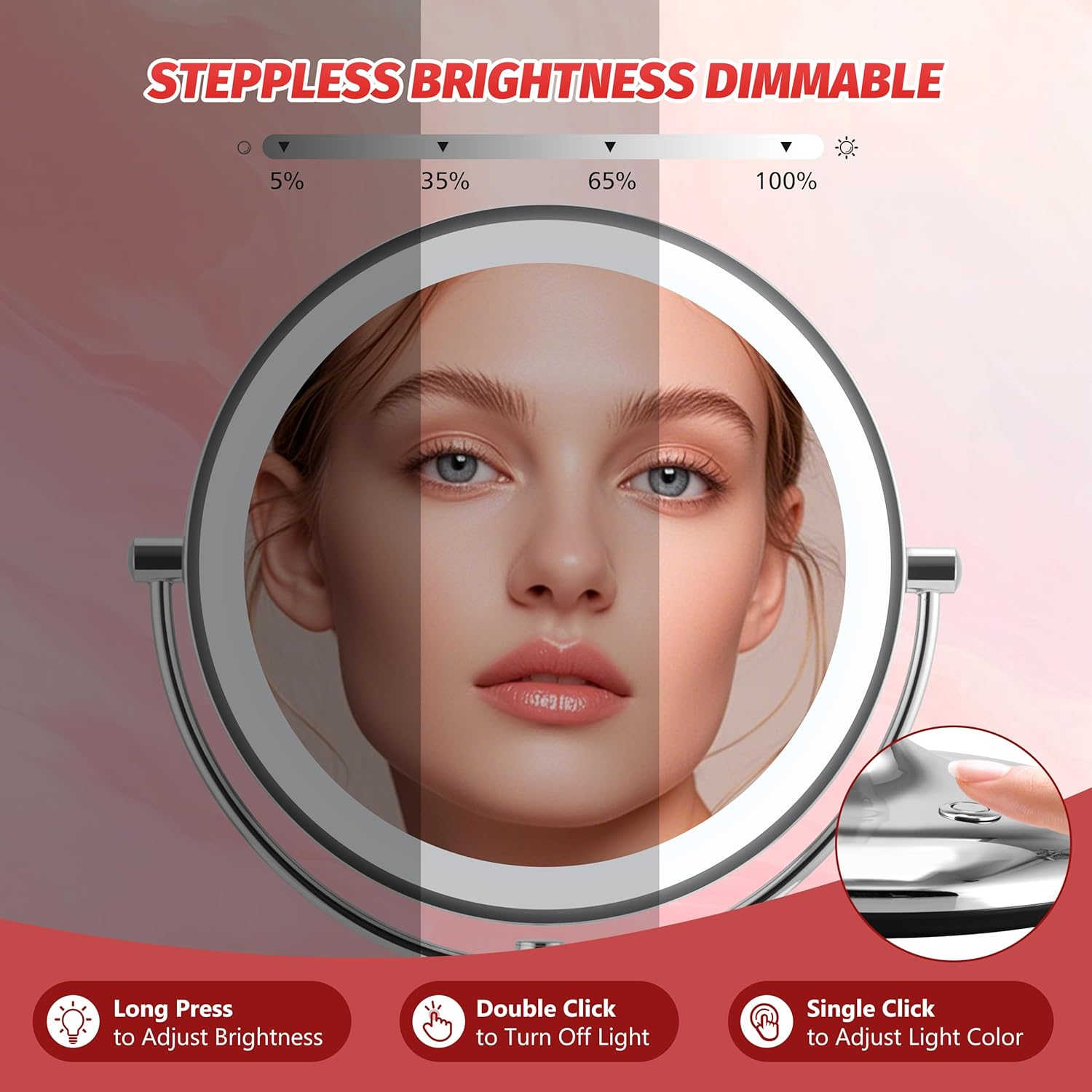 9 Magnifying Makeup Mirror with Light 1X10X