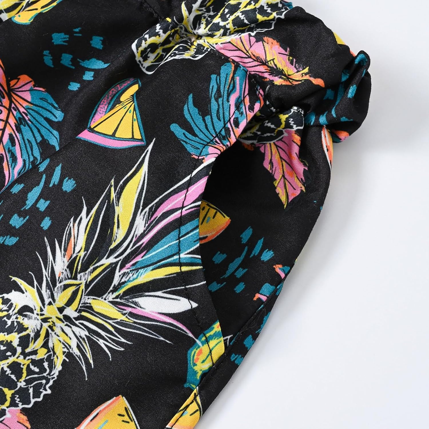 Toddler Girls Summer Hawaiian Beach Shorts Set